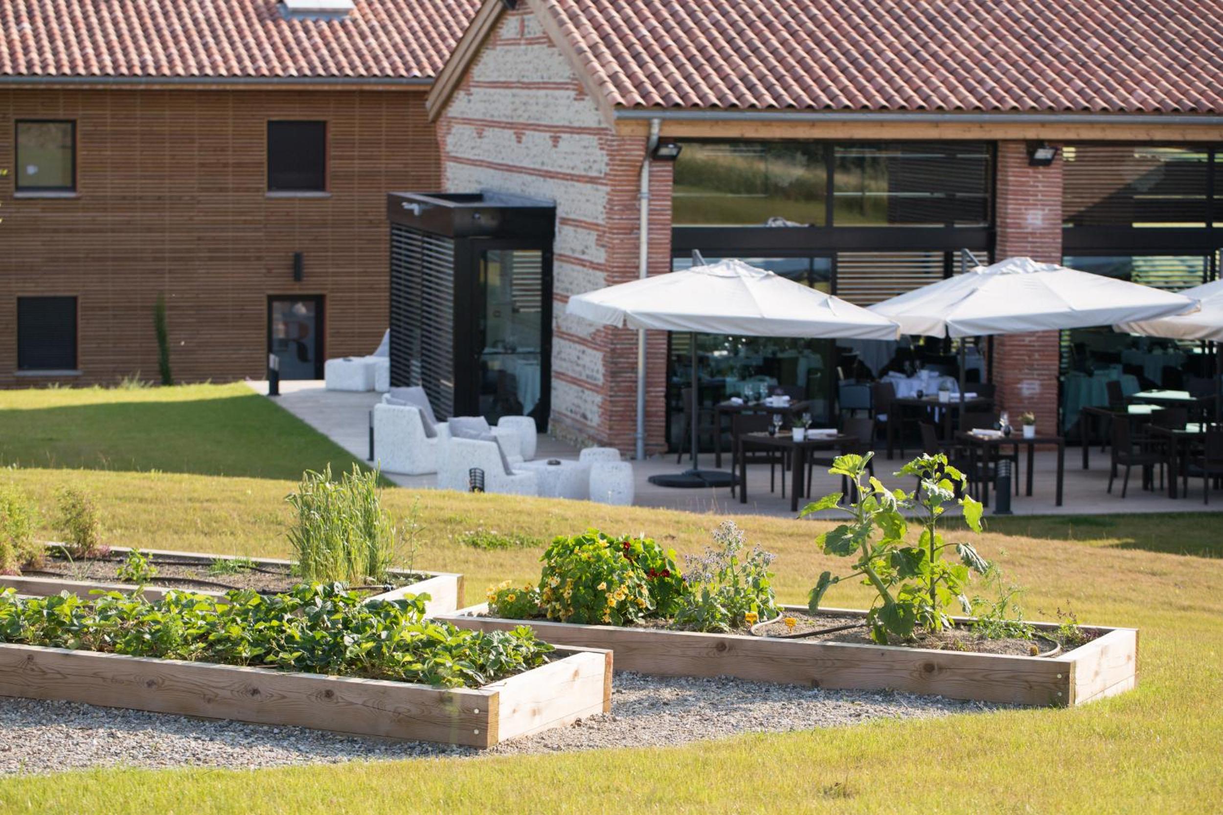 outdoor BBQ area