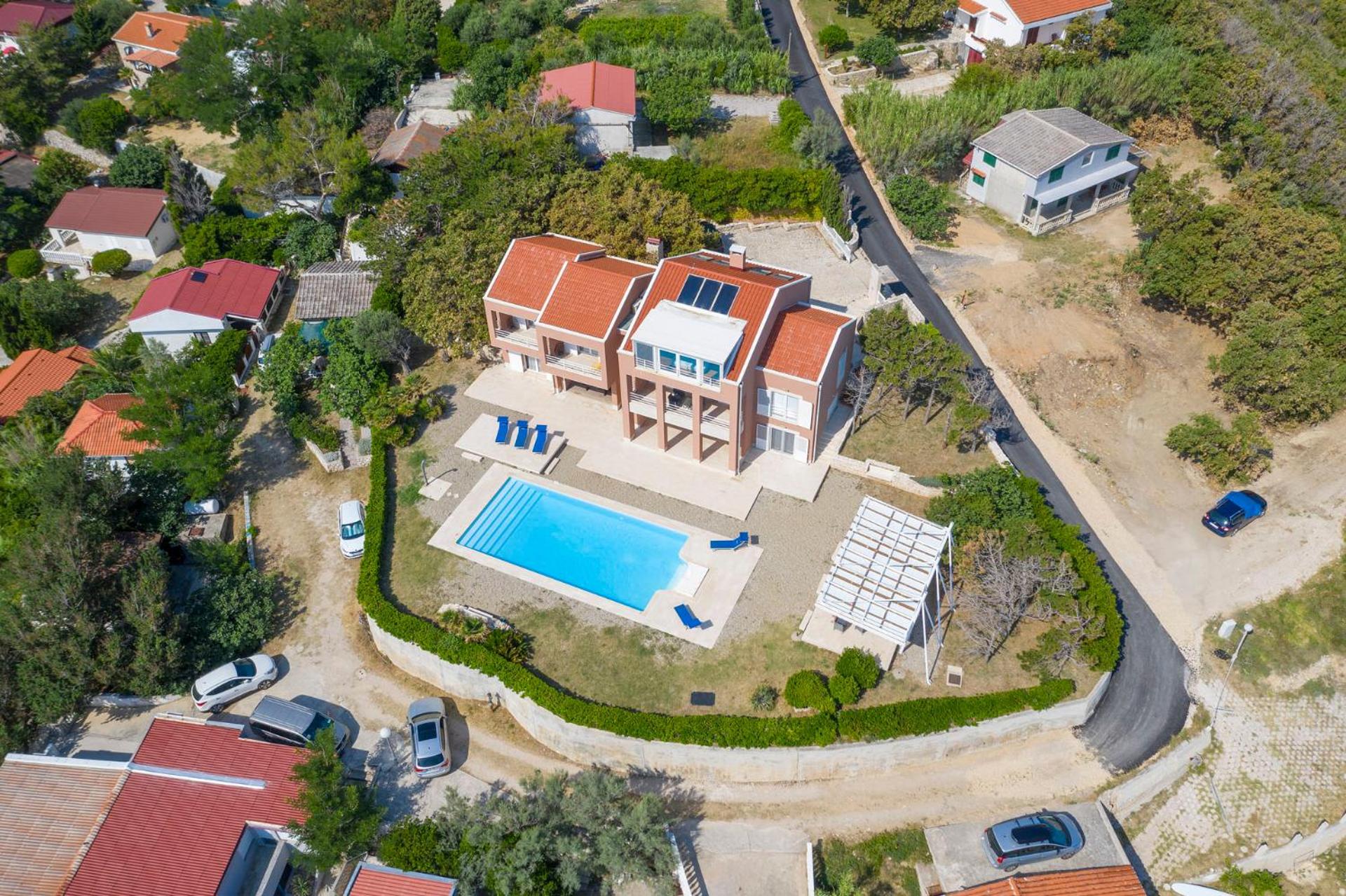 Luxury Seafront Villa Exclusive Pag with private pool by the beach on Pag island view 3