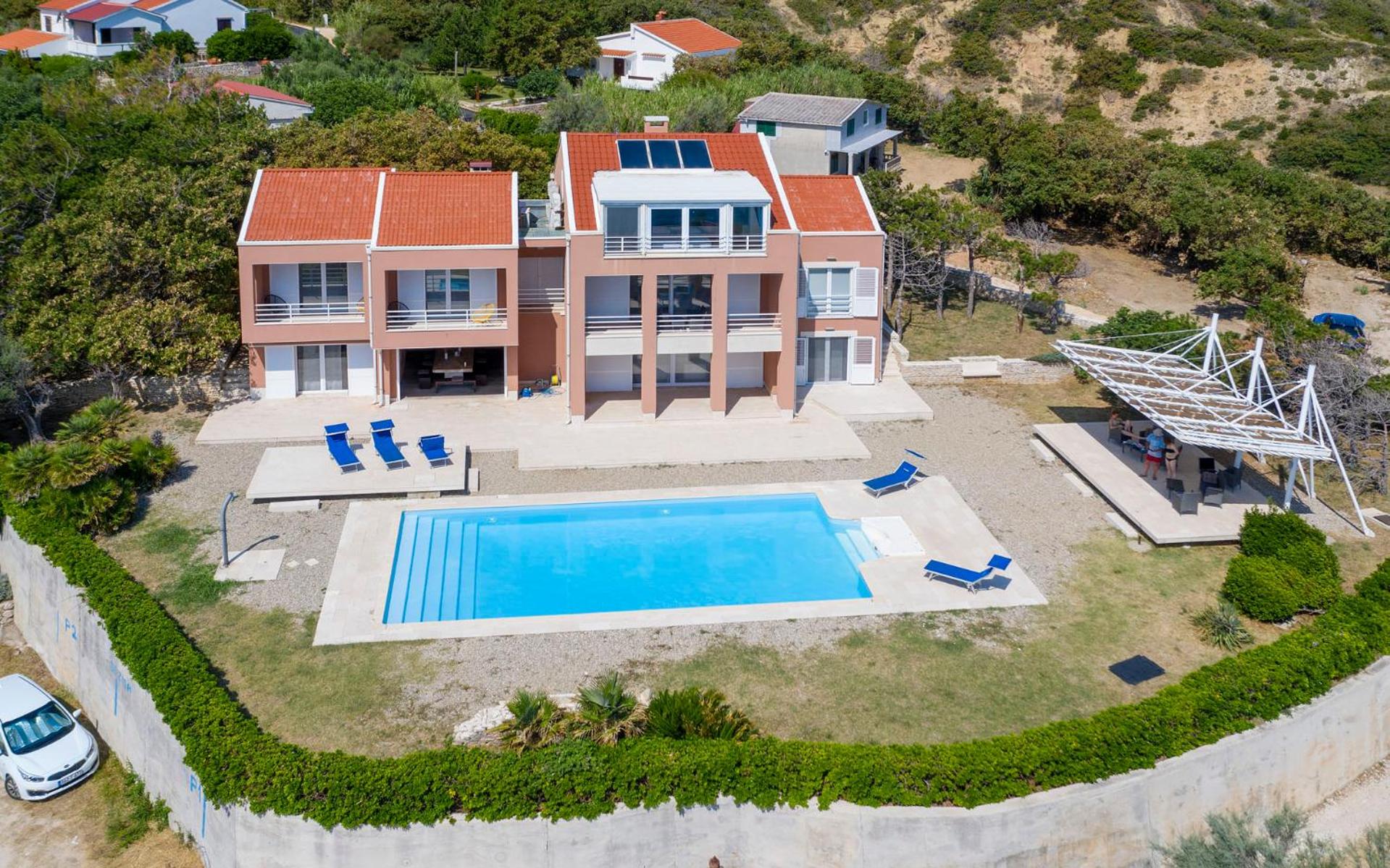Luxury Seafront Villa Exclusive Pag with private pool by the beach on Pag island view 2
