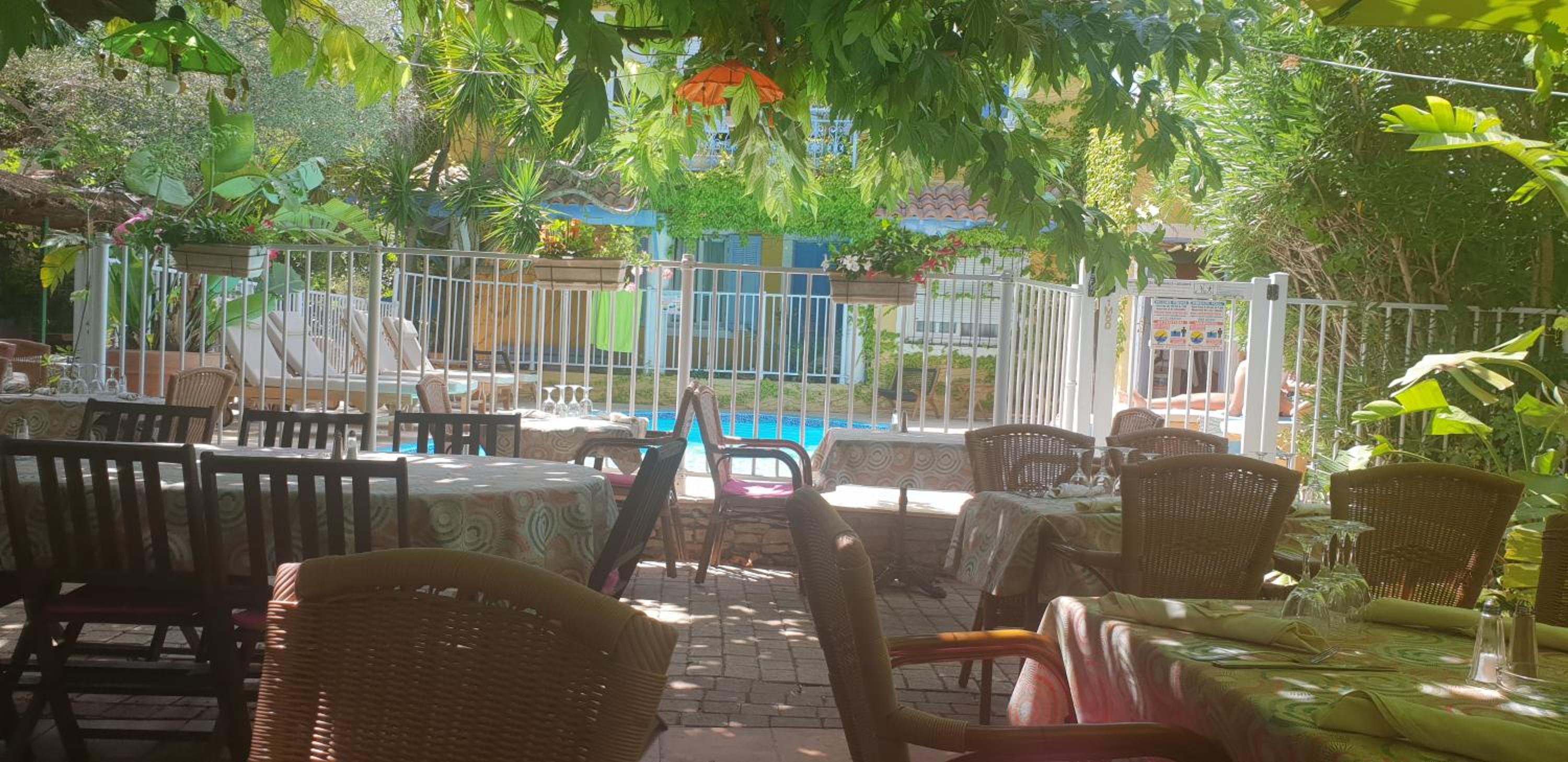 outdoor BBQ area