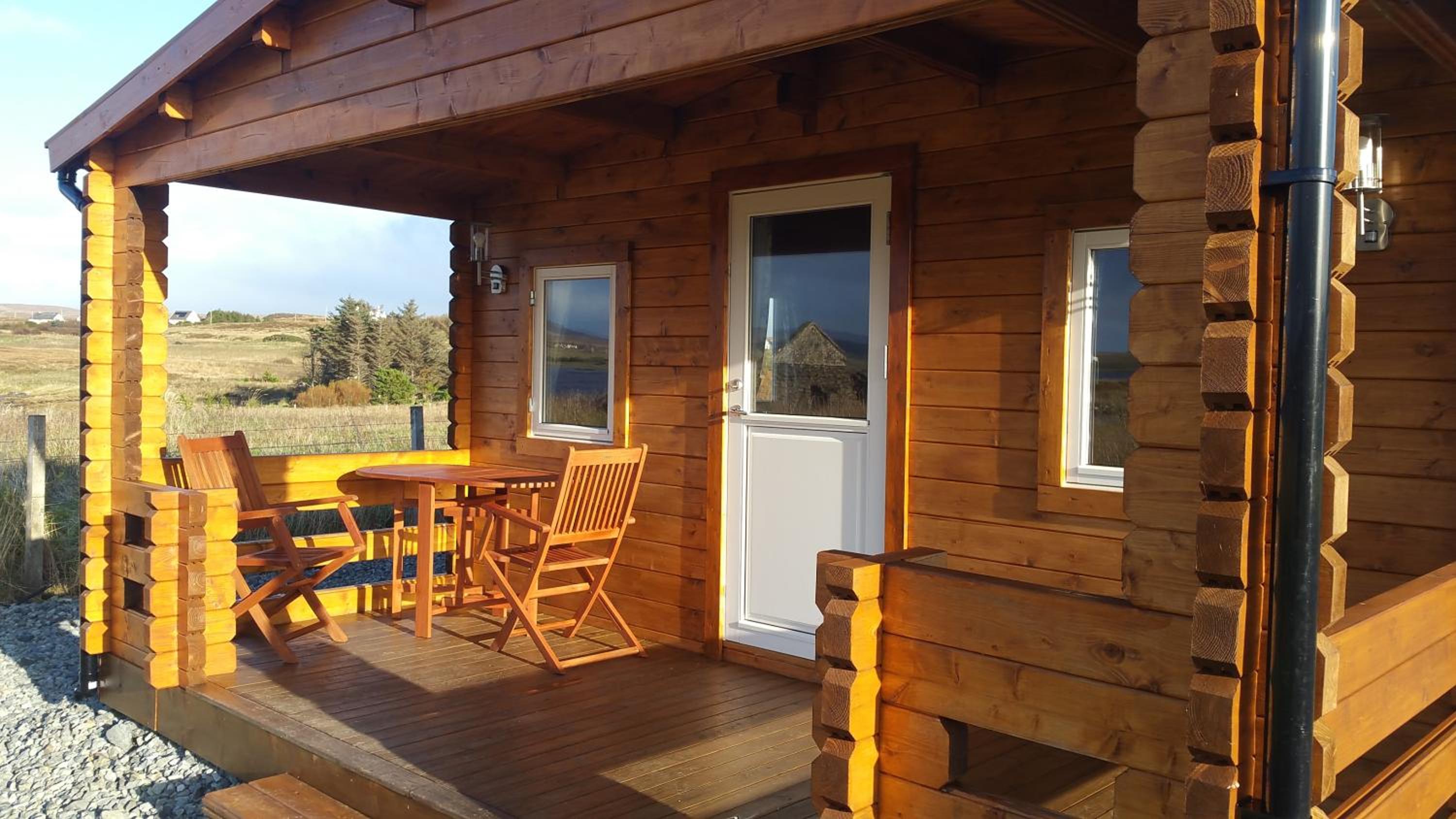 Harlosh Log Cabins view 4