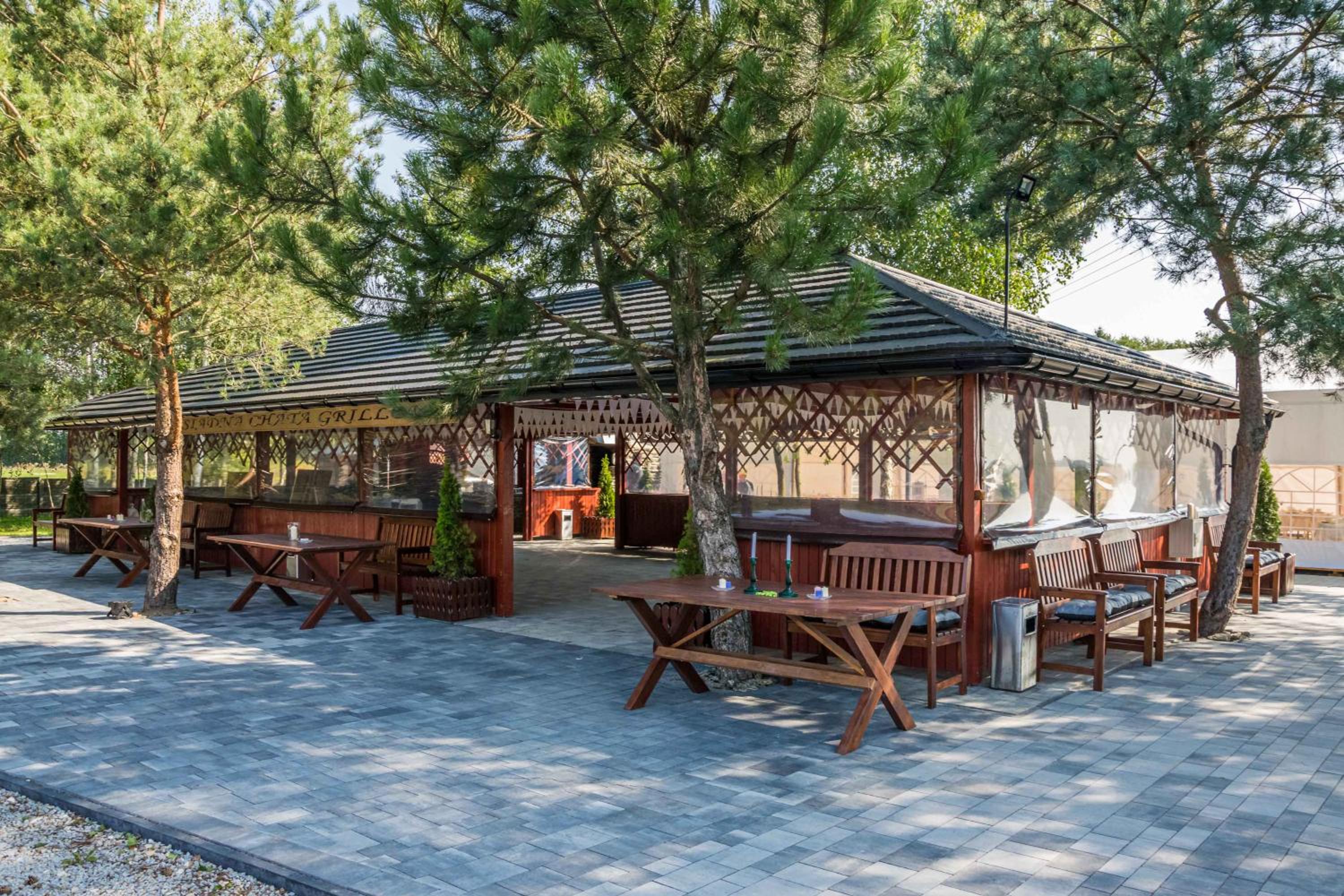 outdoor BBQ area