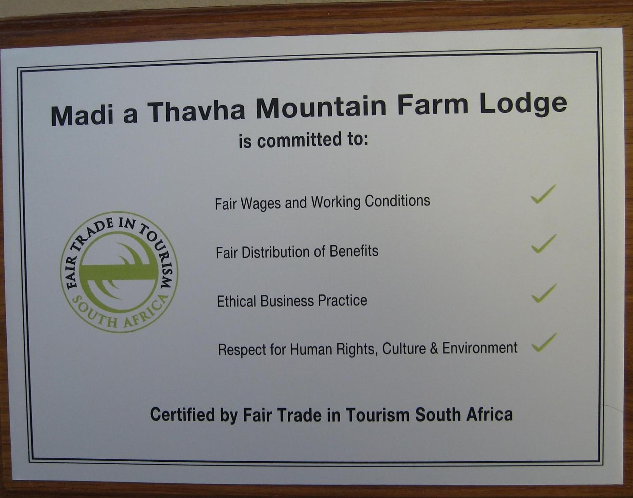 Madi a Thavha Mountain Lodge view 3