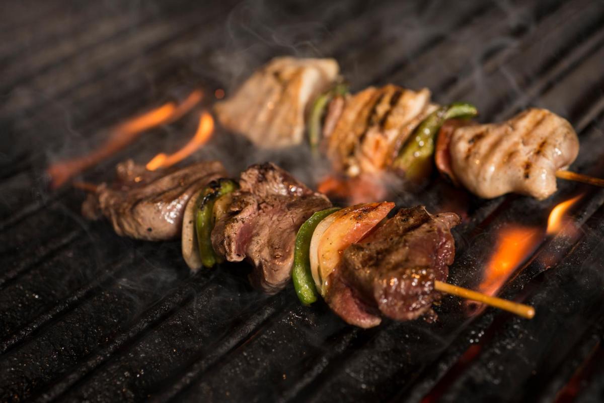 outdoor BBQ area
