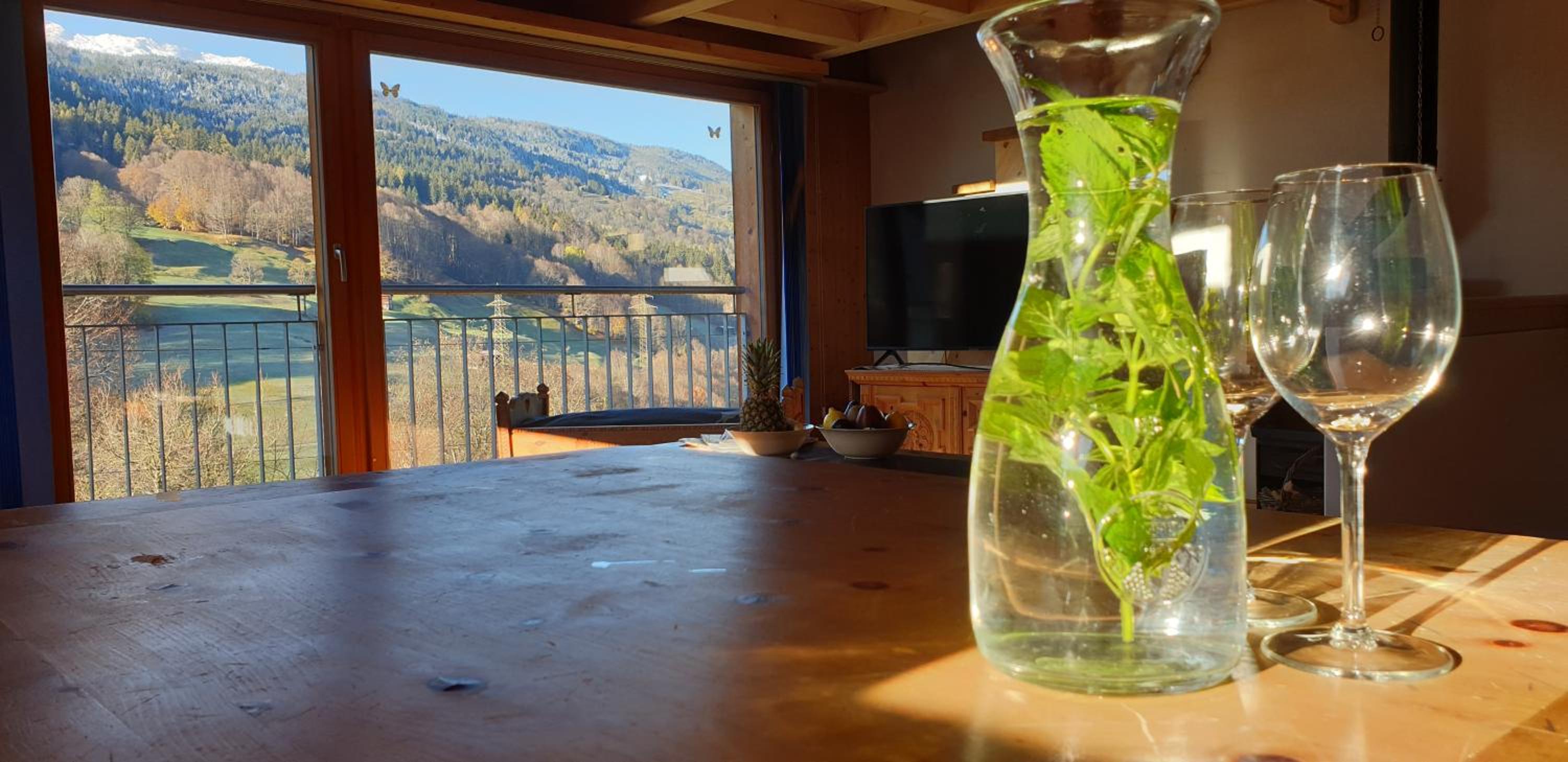 Ferienhaus & Ferienwohnung Wiñay Wayna Gotschna Blick Klosters