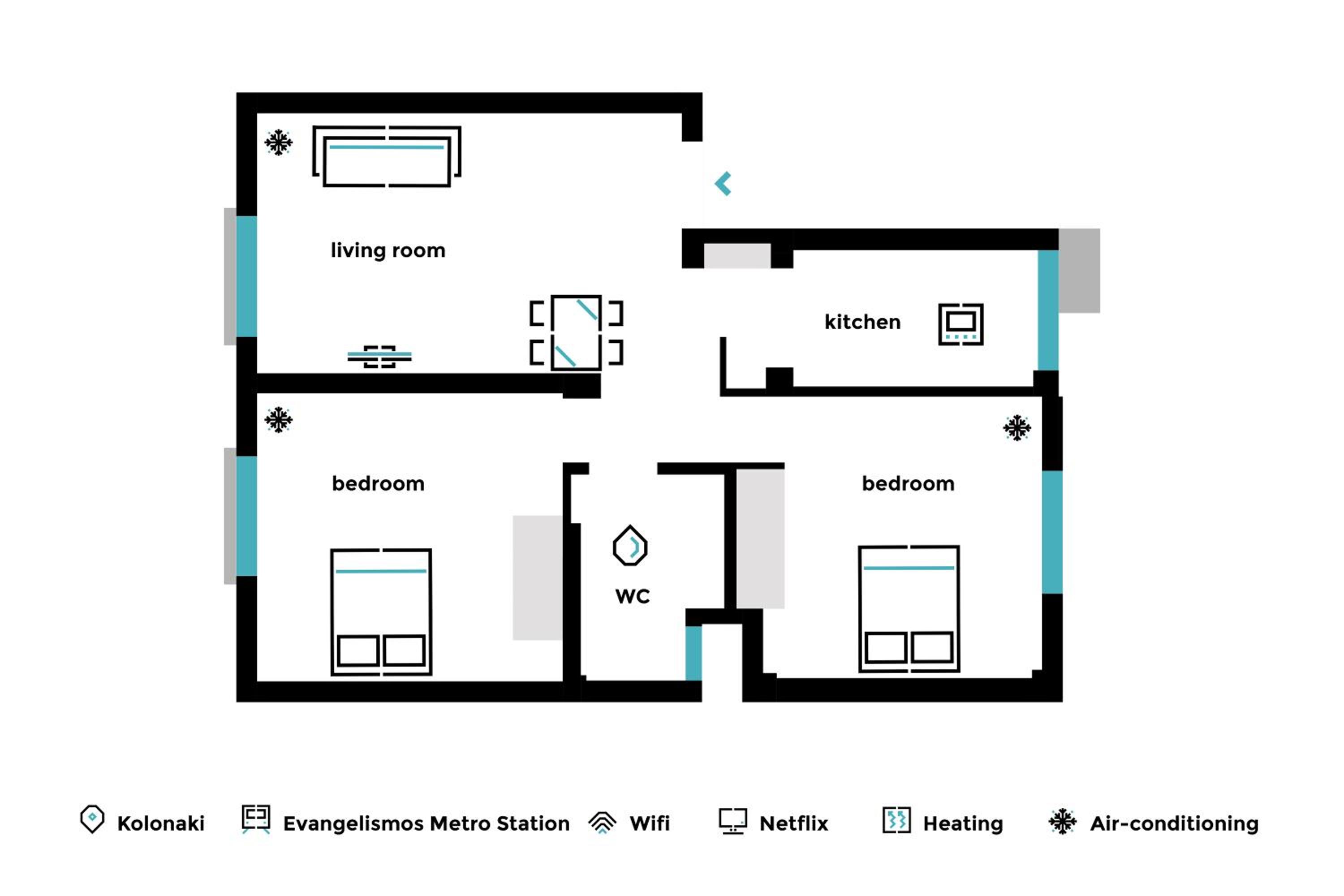Peaceful 2BD Apartment in Kolonaki by UPSTREET