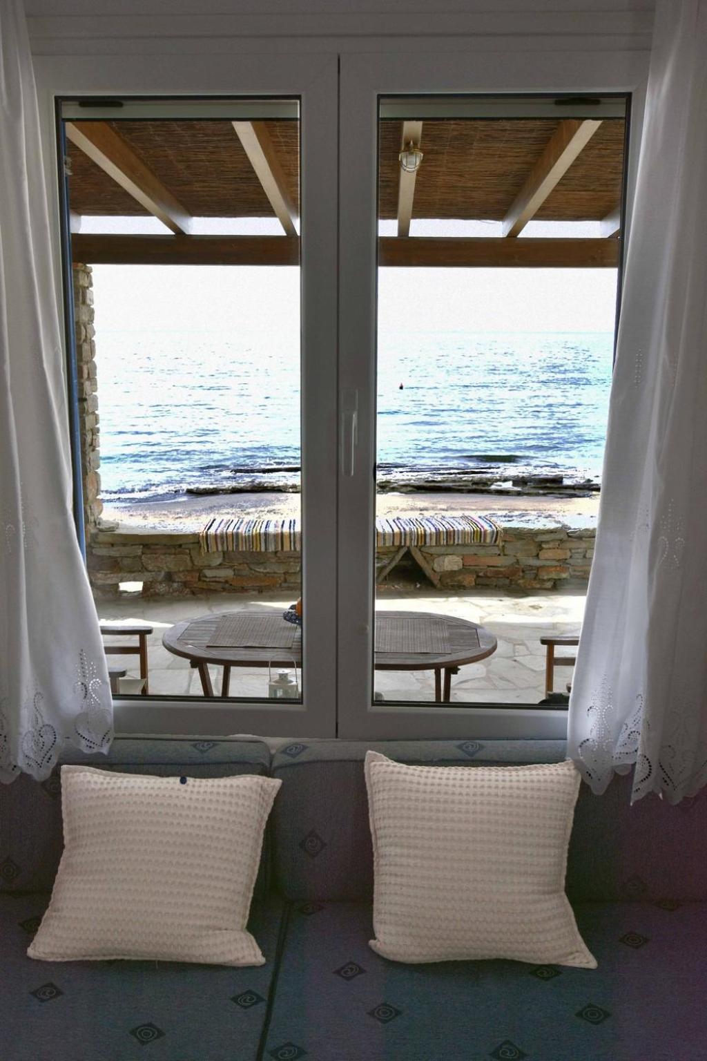 The Stone Beach House in the area of Kampi, Koundouros