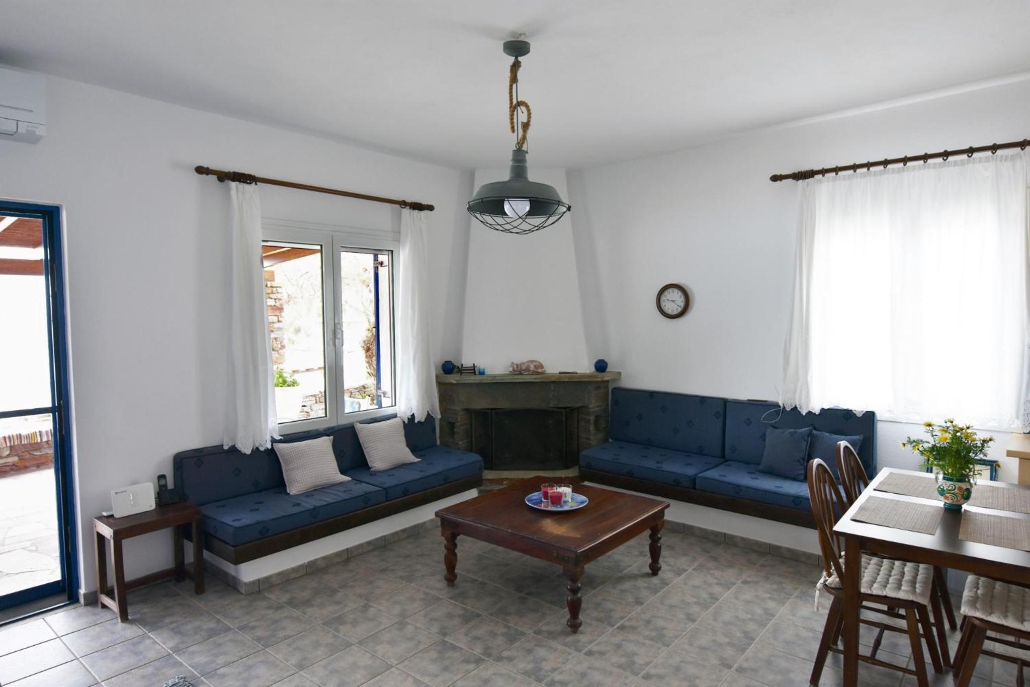 The Stone Beach House in the area of Kampi, Koundouros