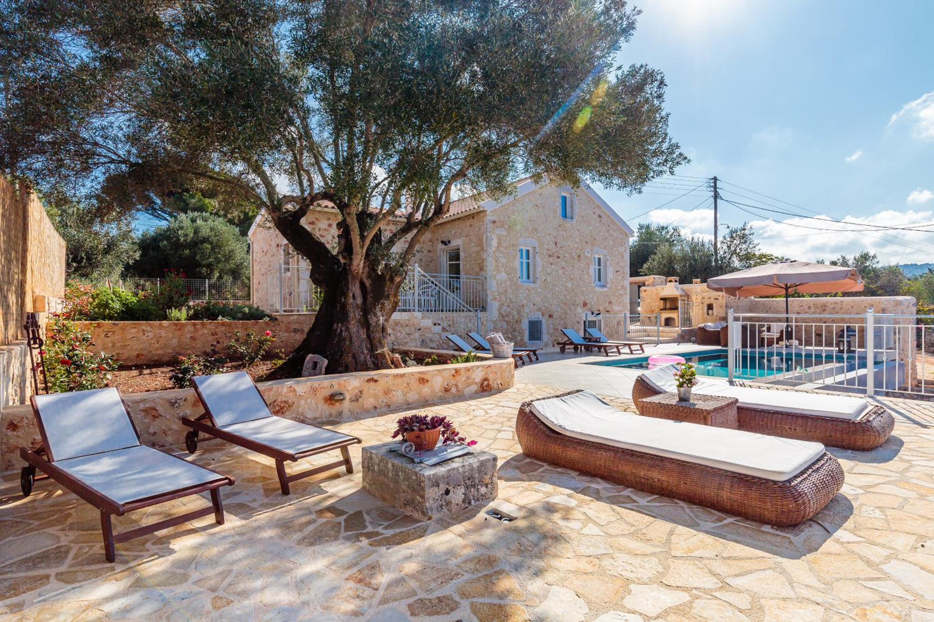 Fiscardo Luxury Stone Villa Alex ,with sunset view!