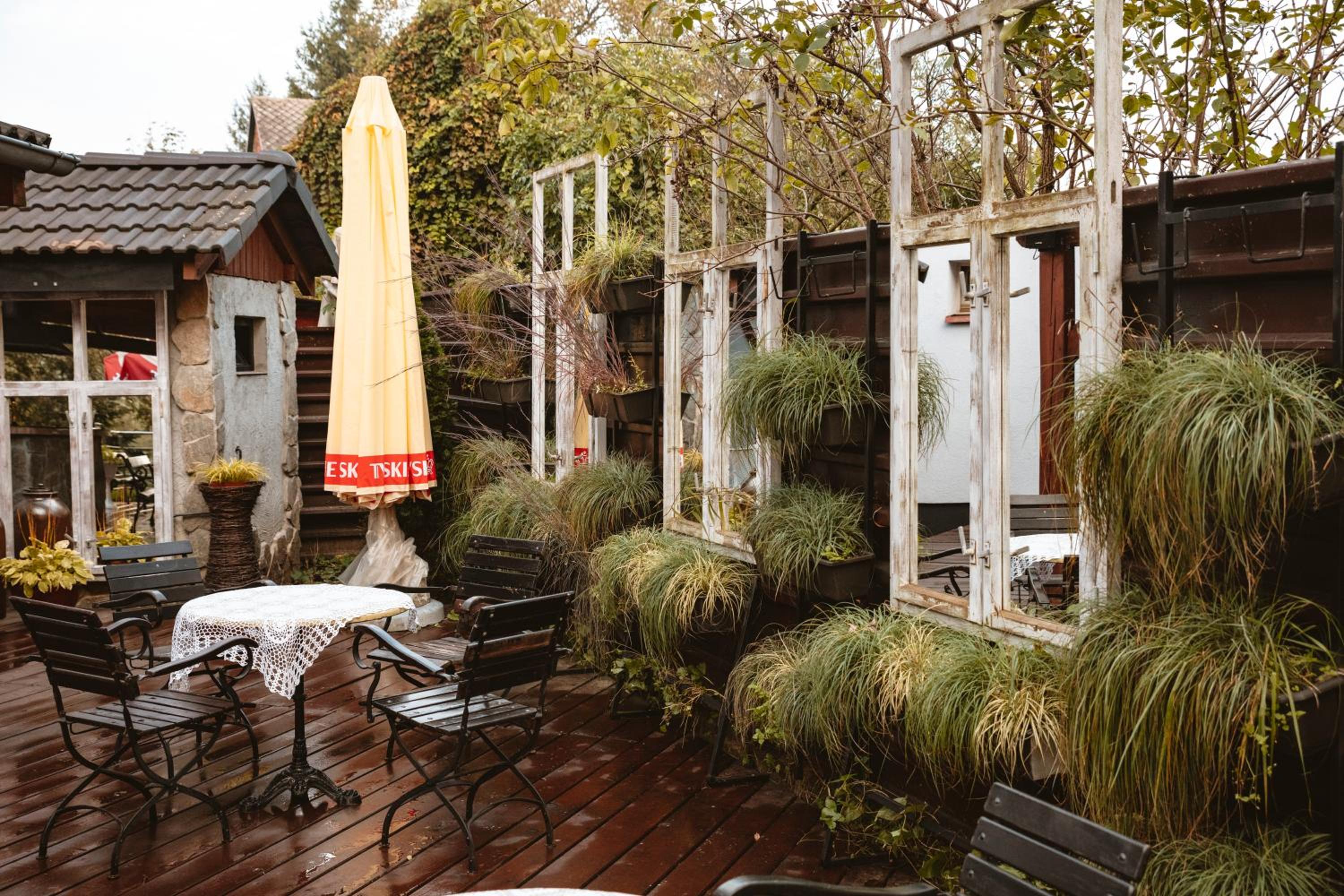 outdoor BBQ area