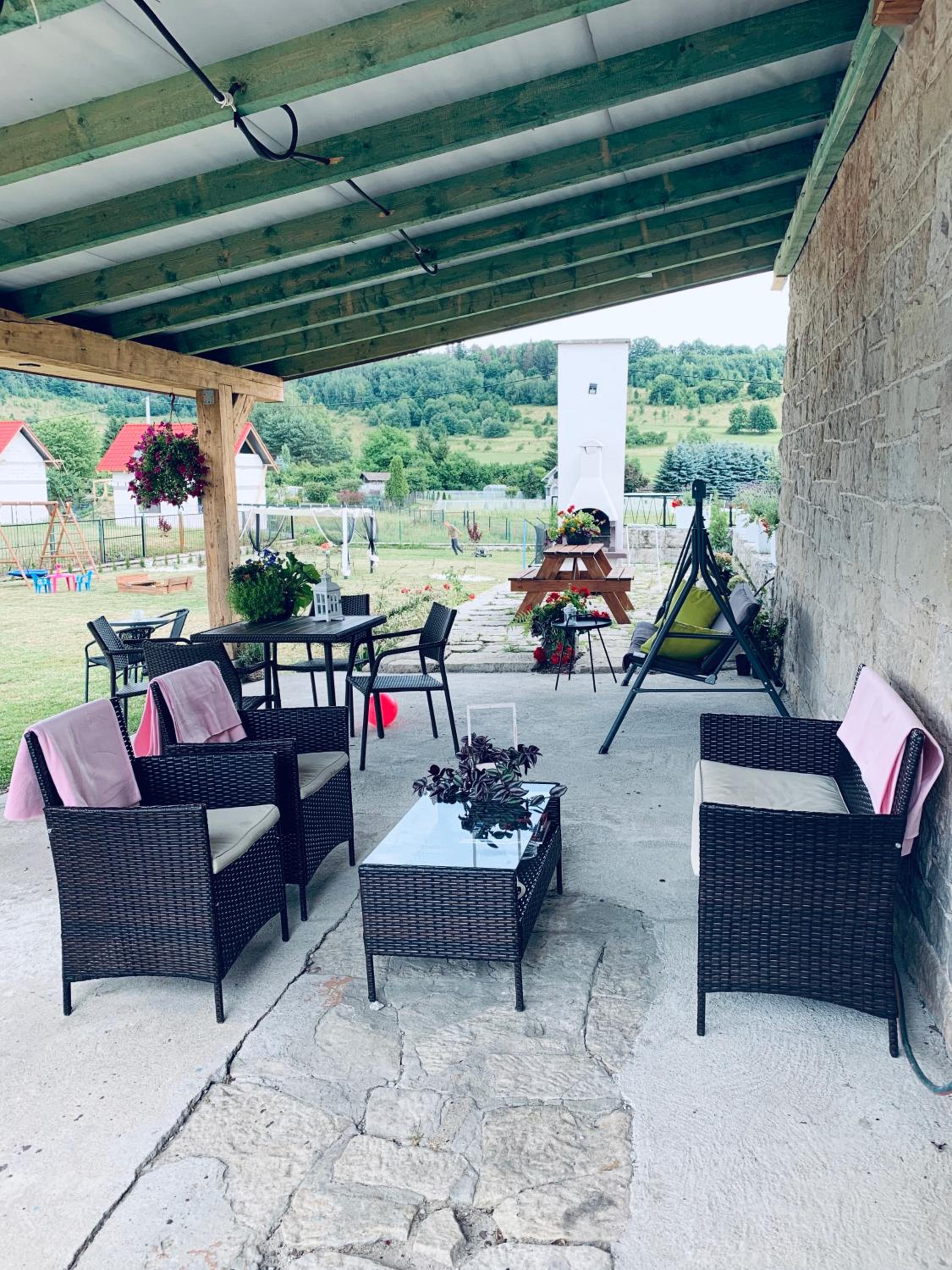 outdoor BBQ area