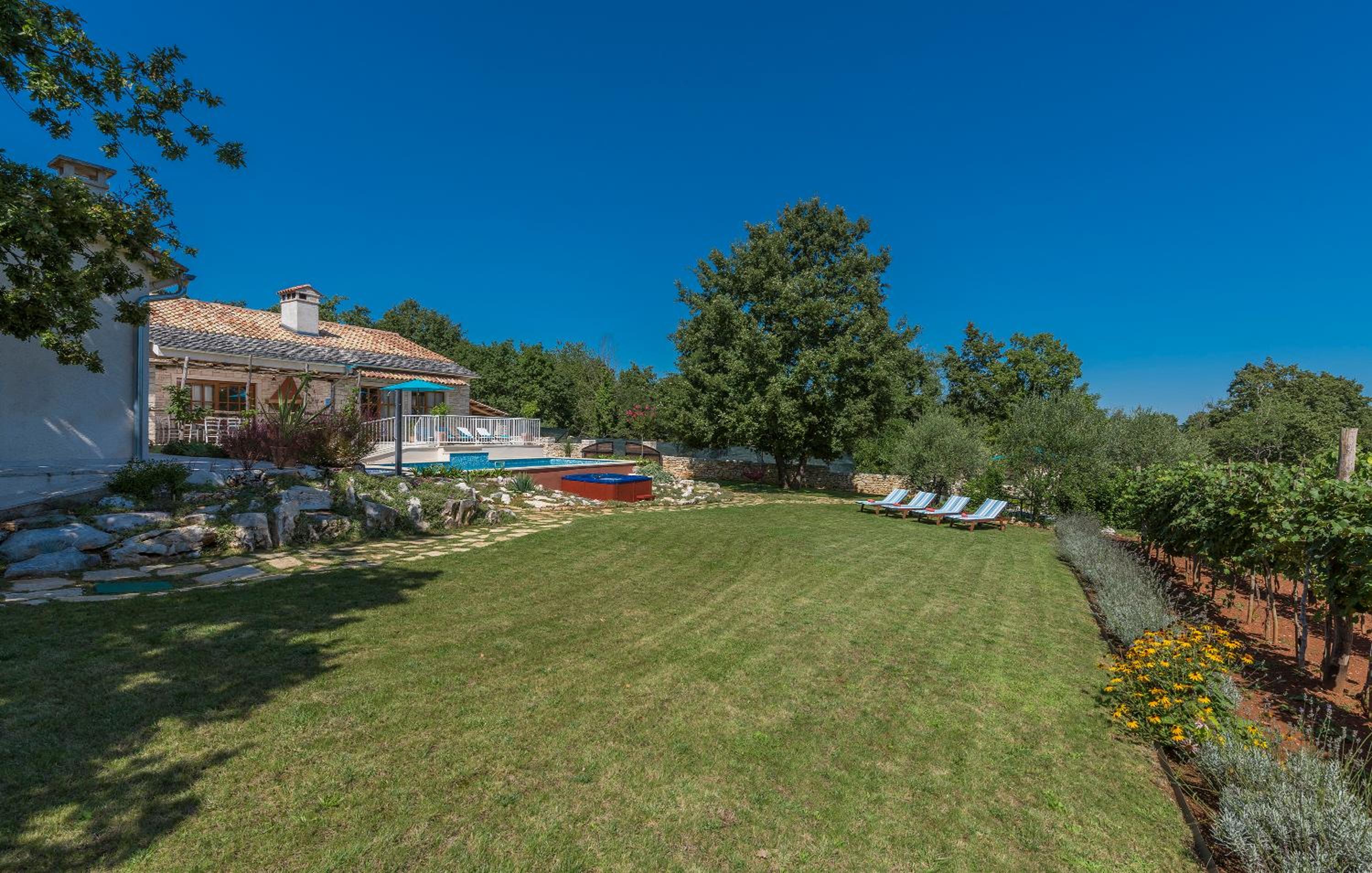 Family Villa Lipica with private pool and jacuzzi view 4