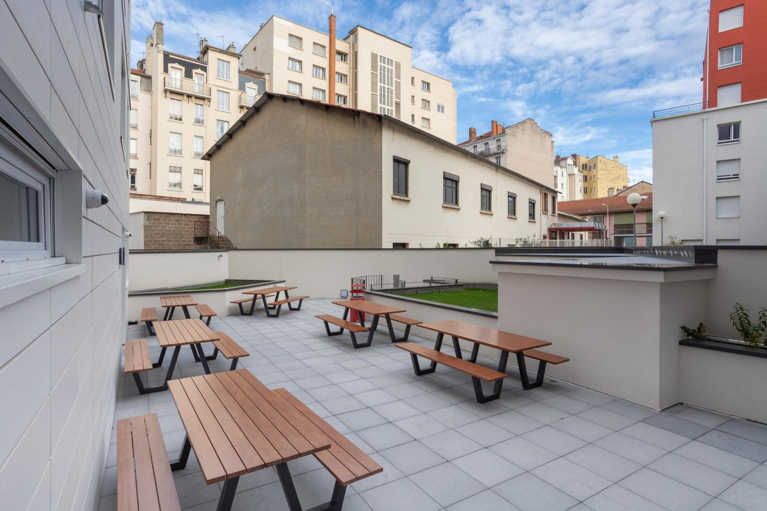 outdoor BBQ area