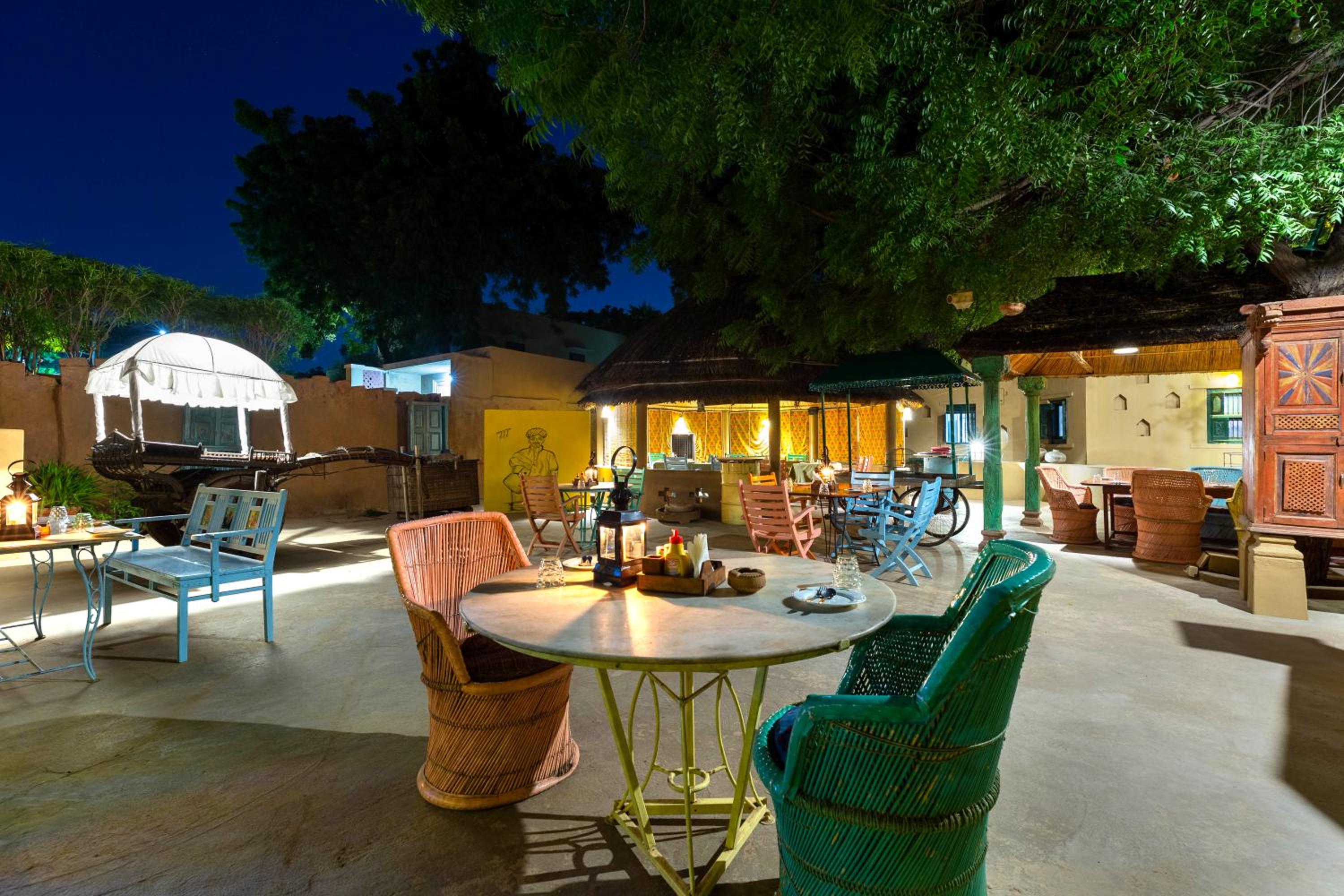 outdoor BBQ area