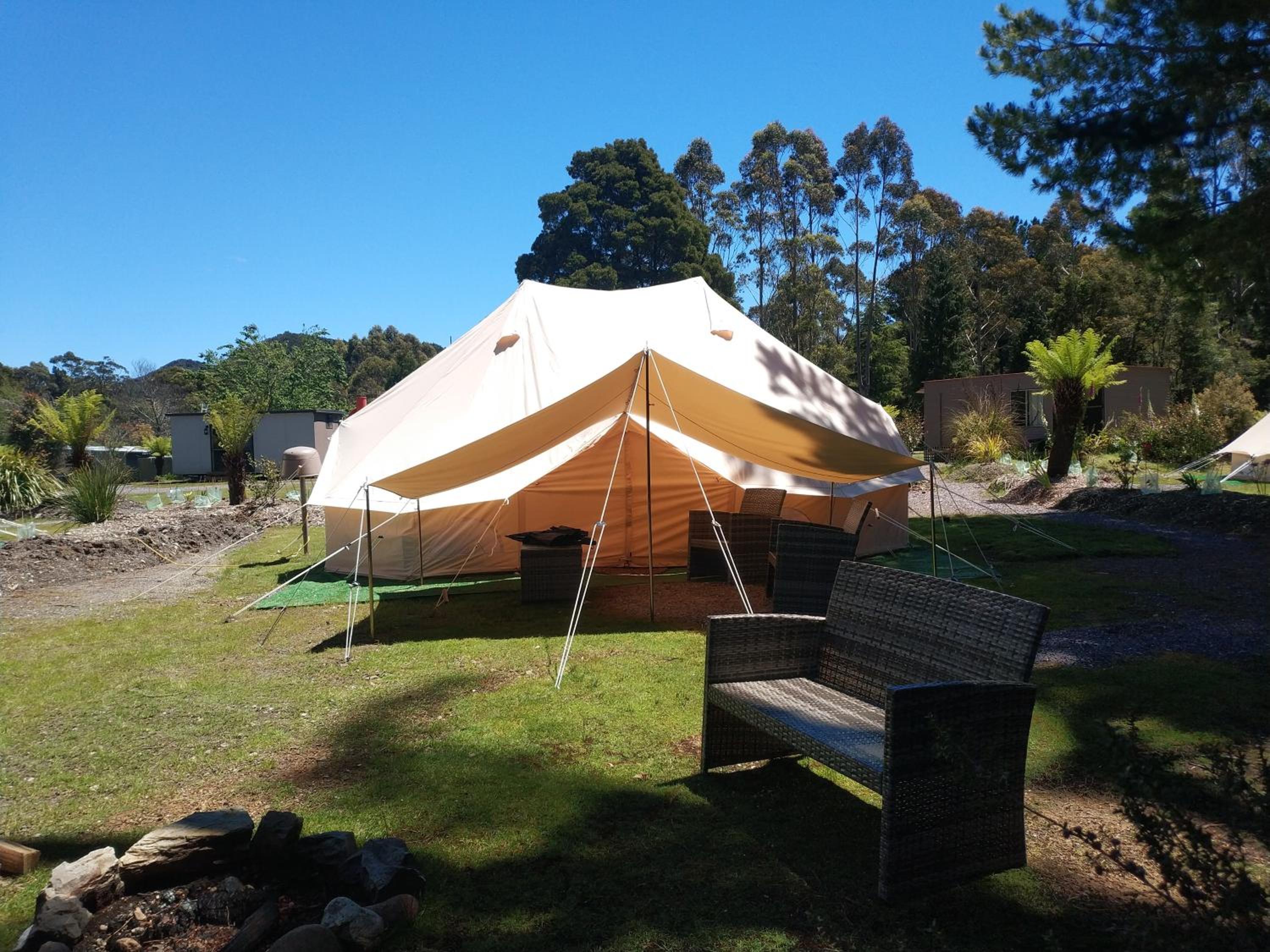 Glamping at Zeehan Bush Camp view 5