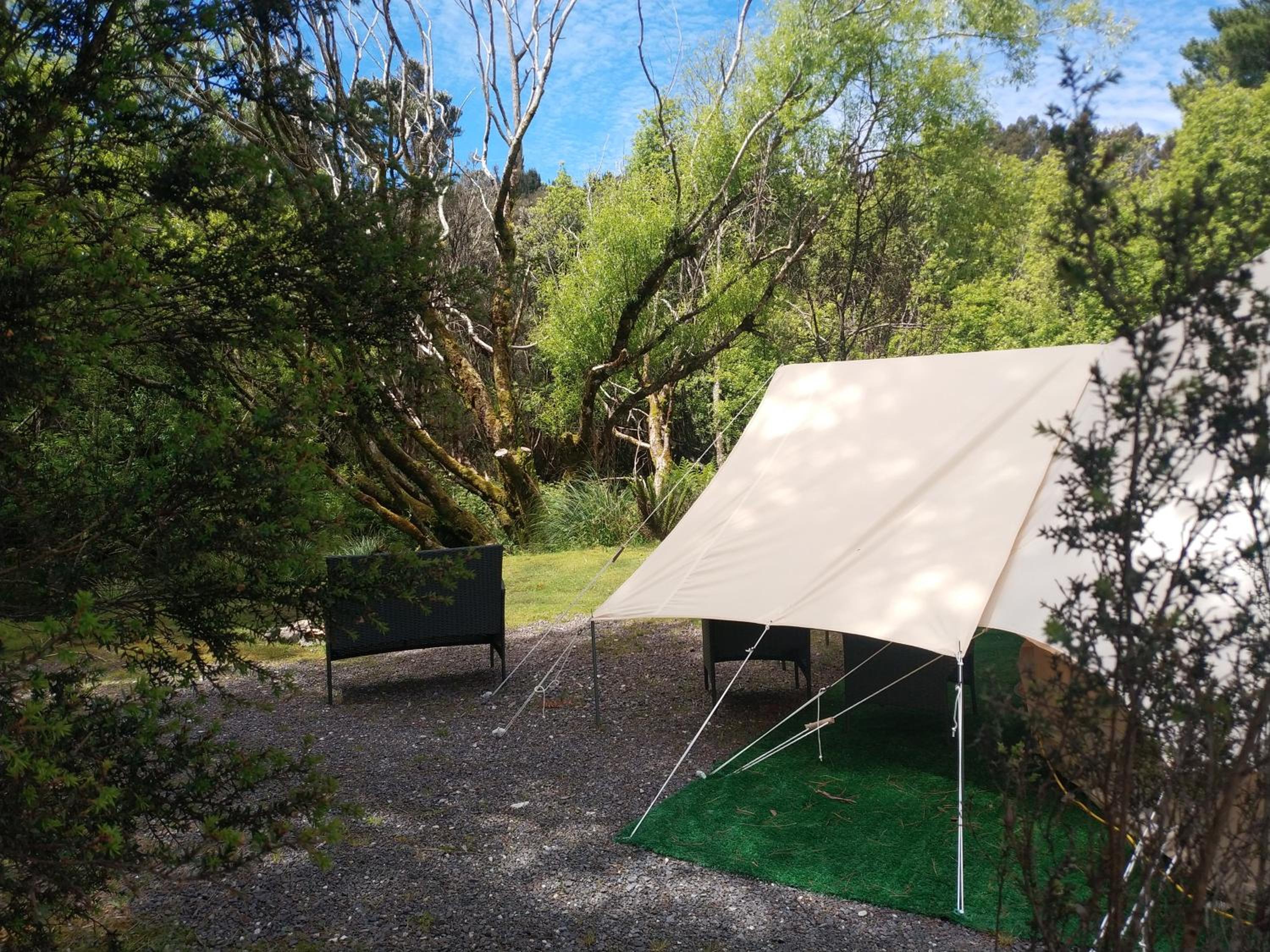 Glamping at Zeehan Bush Camp view 4