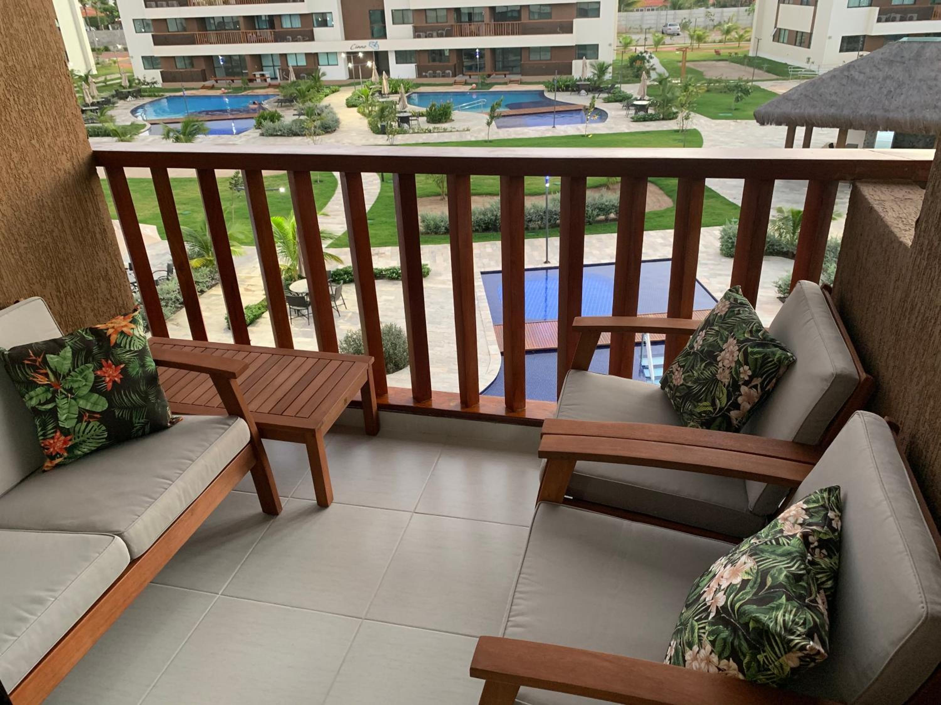 Flat Extraordinário Beira Mar em Porto de Galinhas com pé na areia Cupe Beach Living view 2