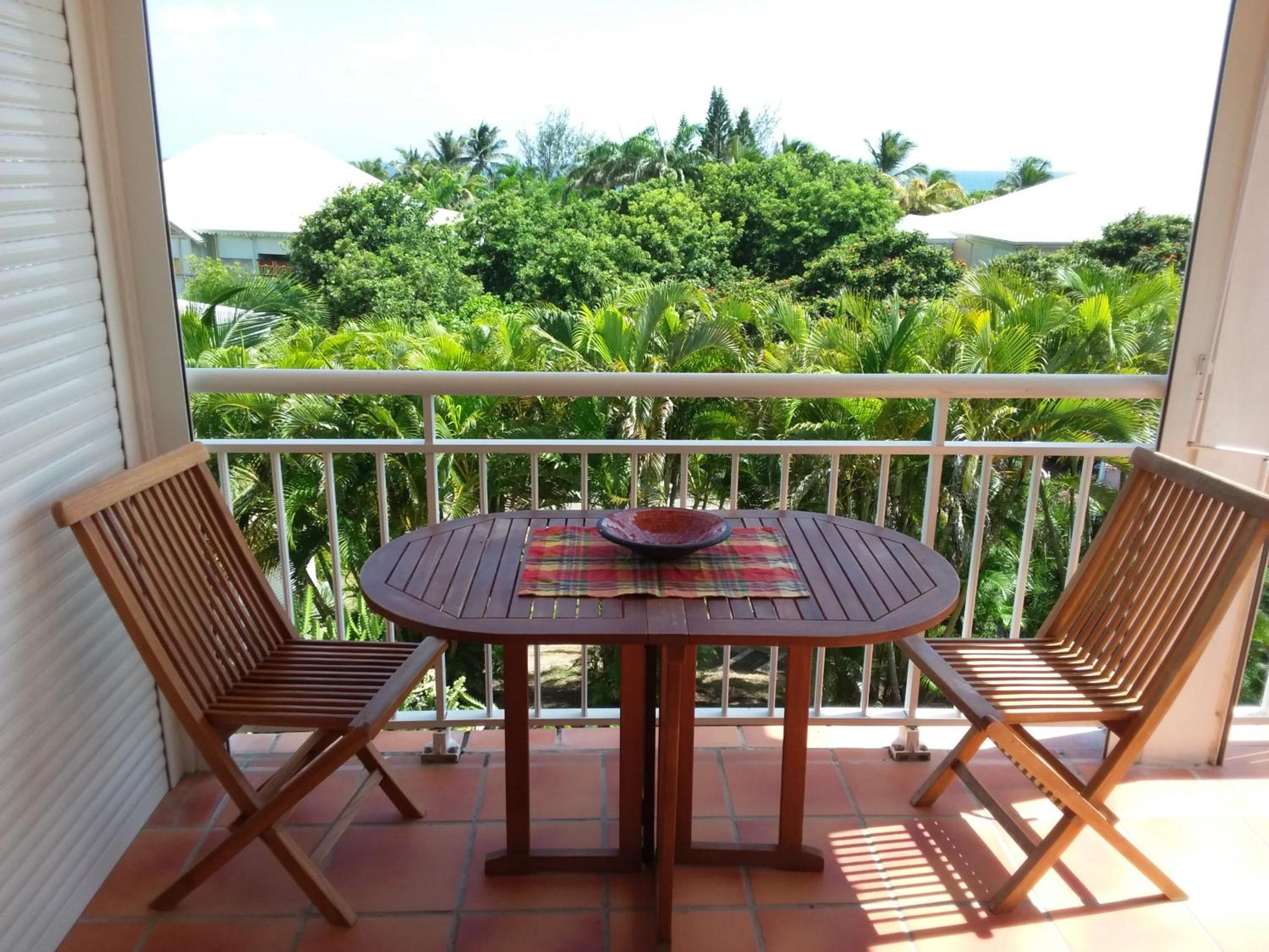 Studio Vue mer Haut de villa anse des rochers view 5