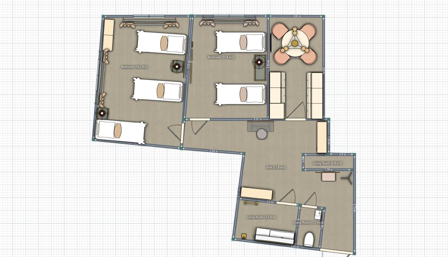 Two-bedroom apartment 'Taupé'