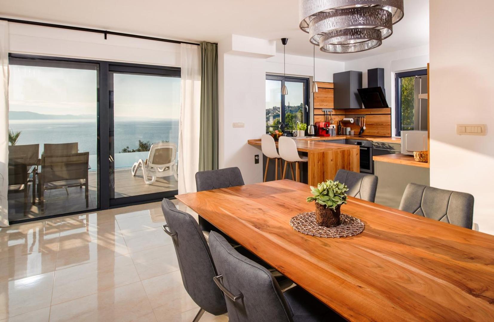 Villa Leona a luxury villa near Makarska, heated pool view 5
