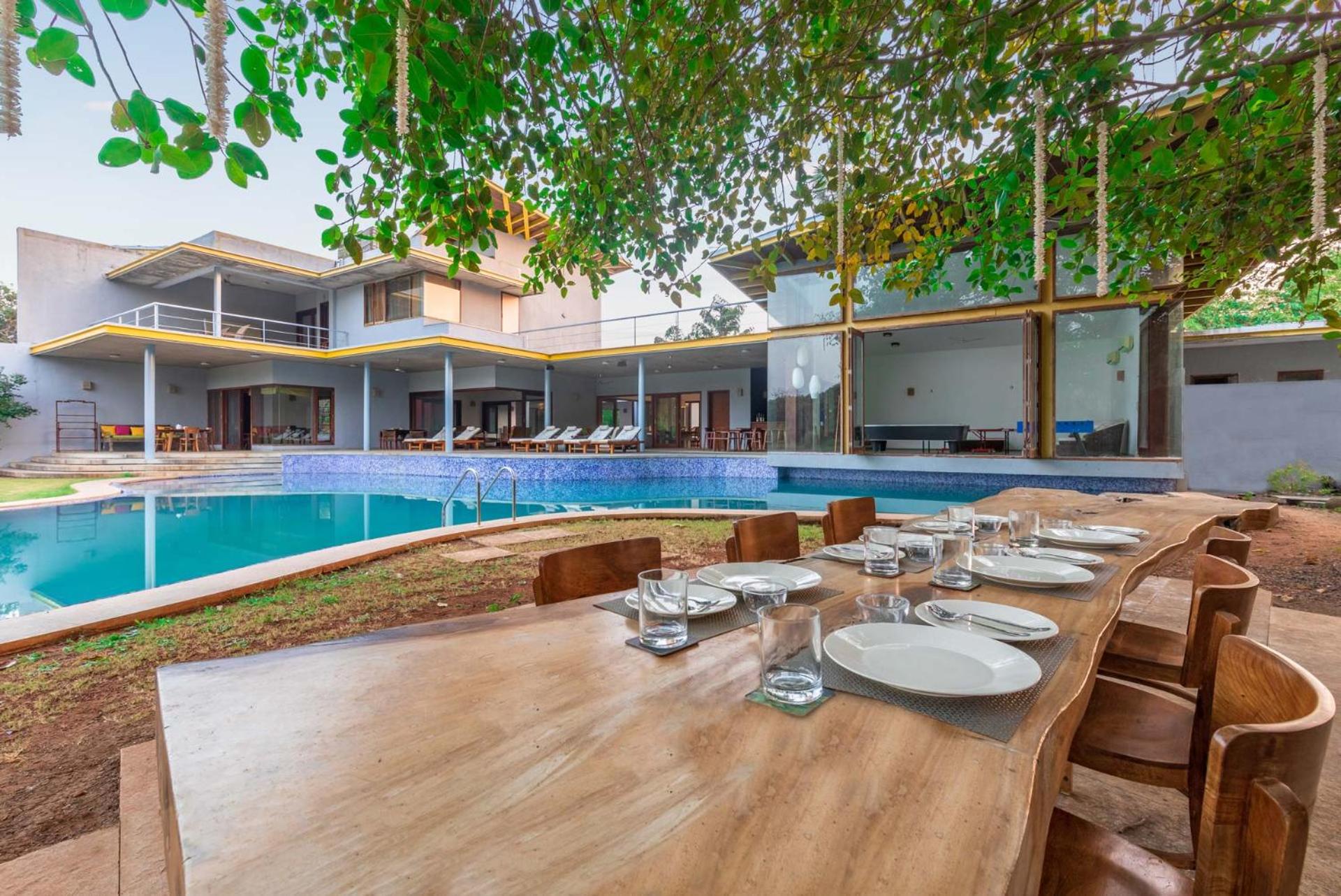Jay House by StayVista - Leisure oasis with pool, snooker, table tennis & foosball fun view 3