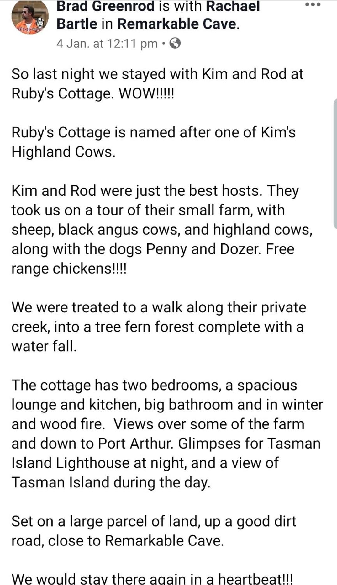 Ruby's Cottage Farm Stay