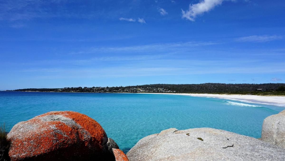 BAY OF FIRES BEACH SHACK ocean views from a modern Beachhouse