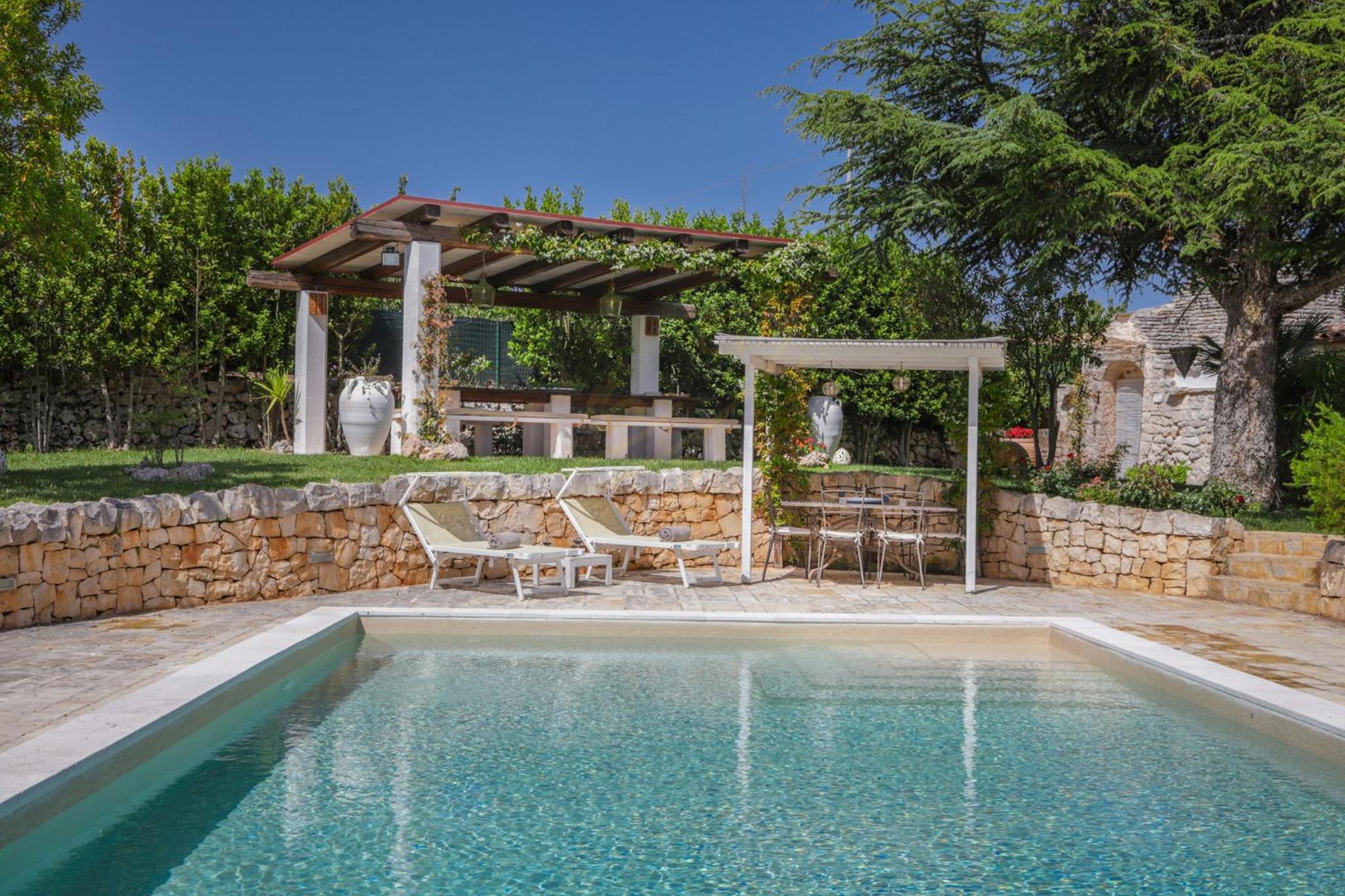 TD Dimora di Genna Trulletto with Lush Garden Pool view 4