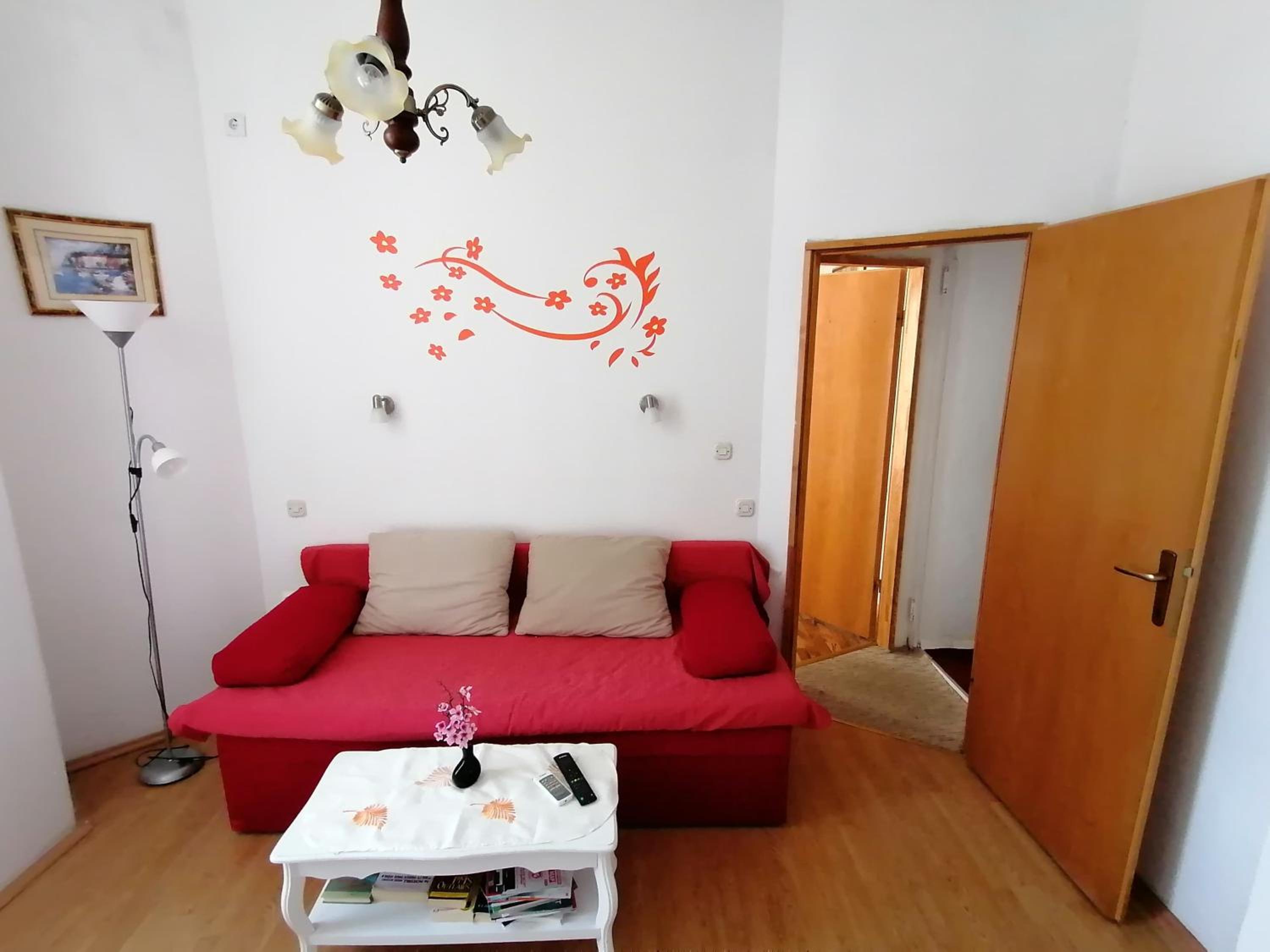 Two-bedrooms apartment with balcony and sea view,near Old town
