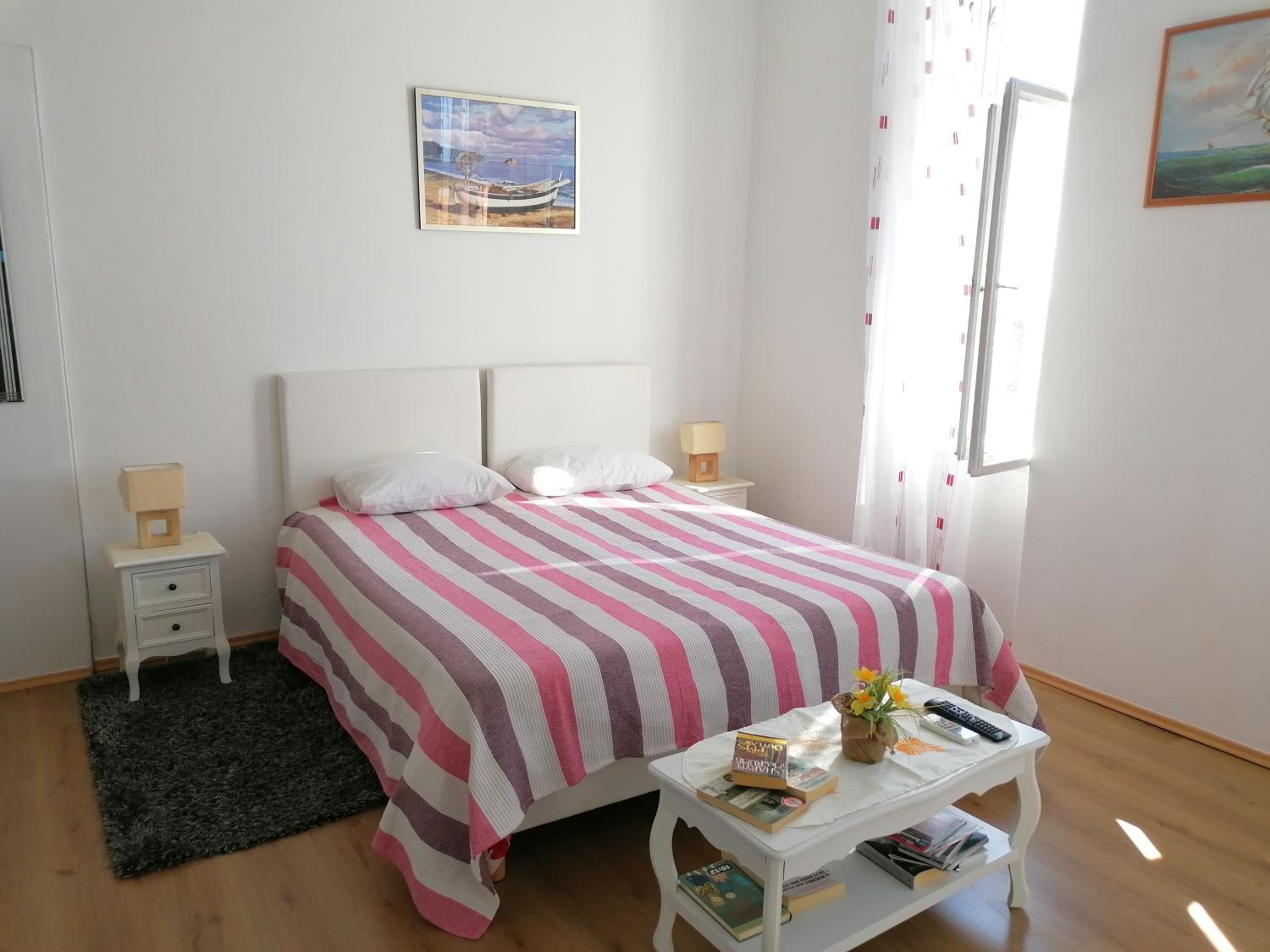 Two-bedrooms apartment with balcony and sea view,near Old town