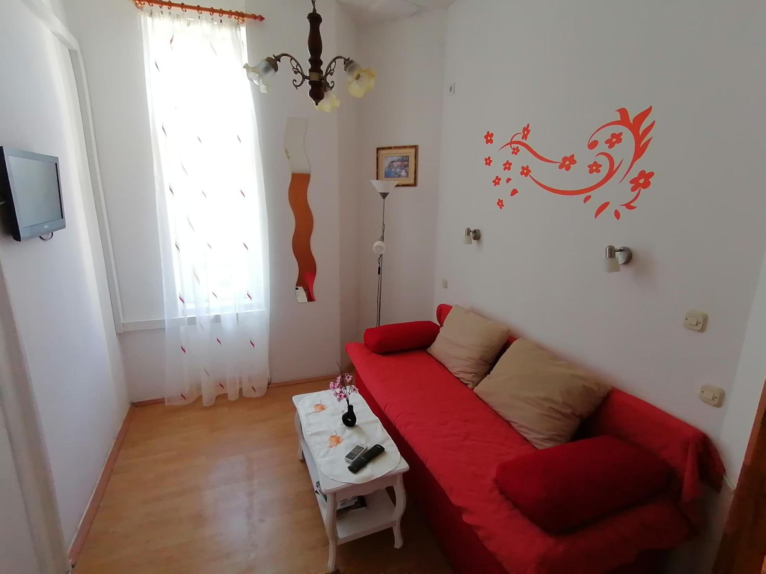 Two-bedrooms apartment with balcony and sea view,near Old town