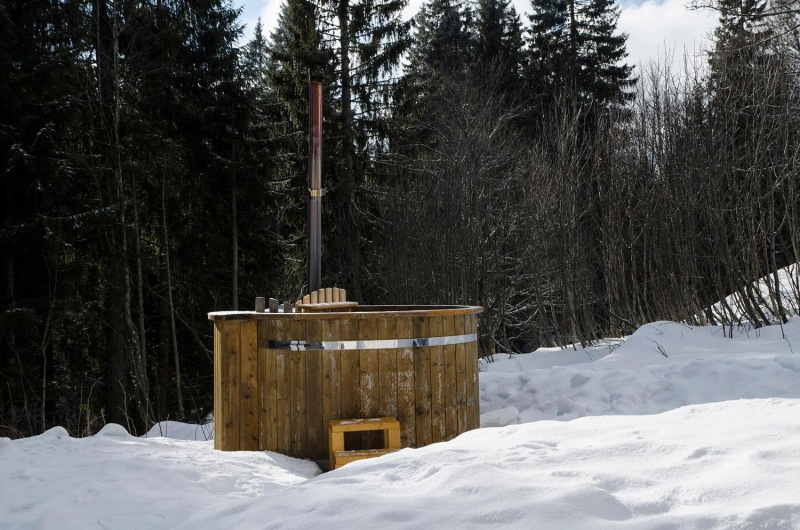 Luxus-Ferienhaus Blockhaus Chalet Nr 3 Toplage am Feldberg mit Sauna, Outdoor-Hottub, Kamin auf 1300m üM