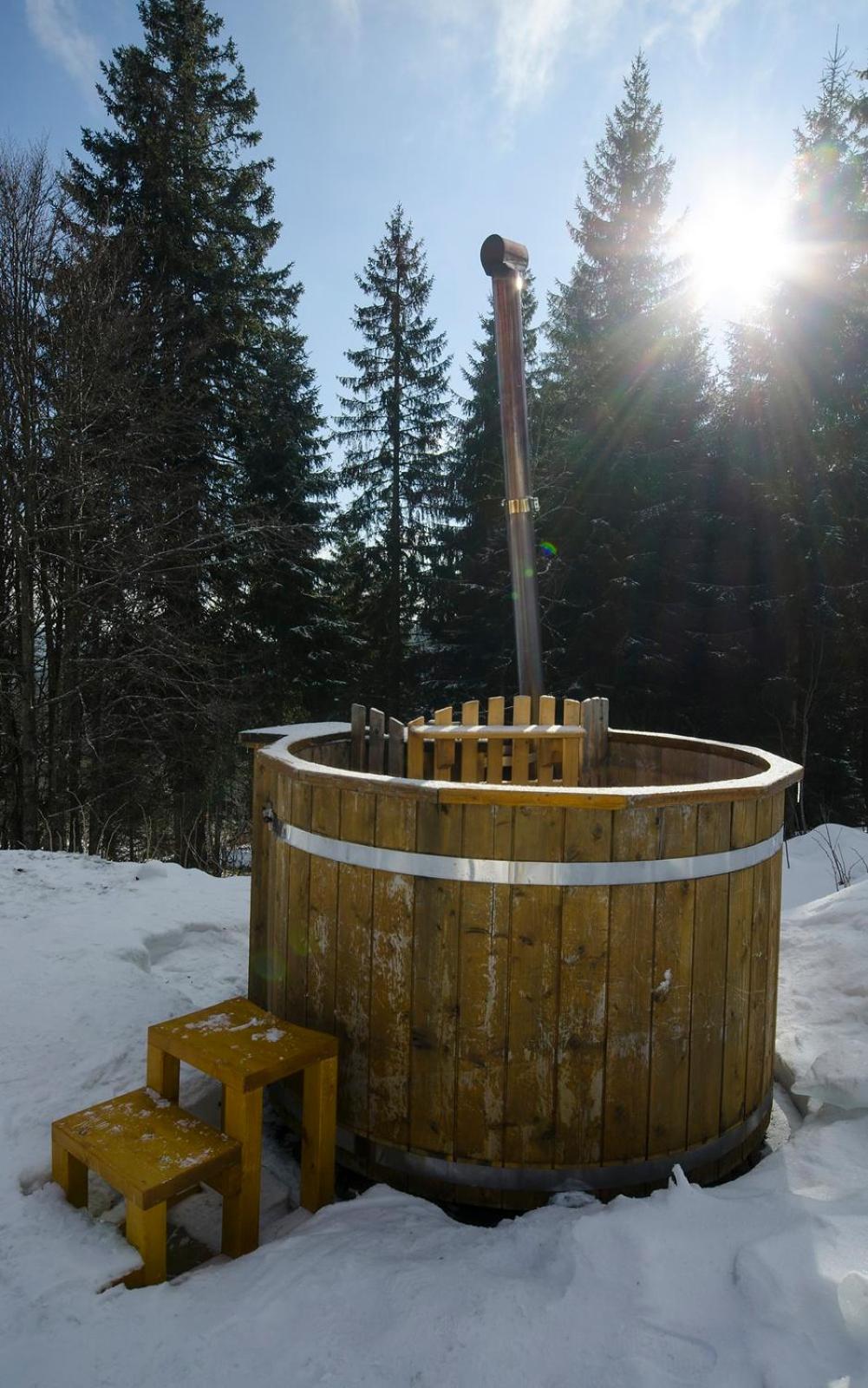 Luxus-Ferienhaus Blockhaus Chalet Nr 3 Toplage am Feldberg mit Sauna, Outdoor-Hottub, Kamin auf 1300m üM