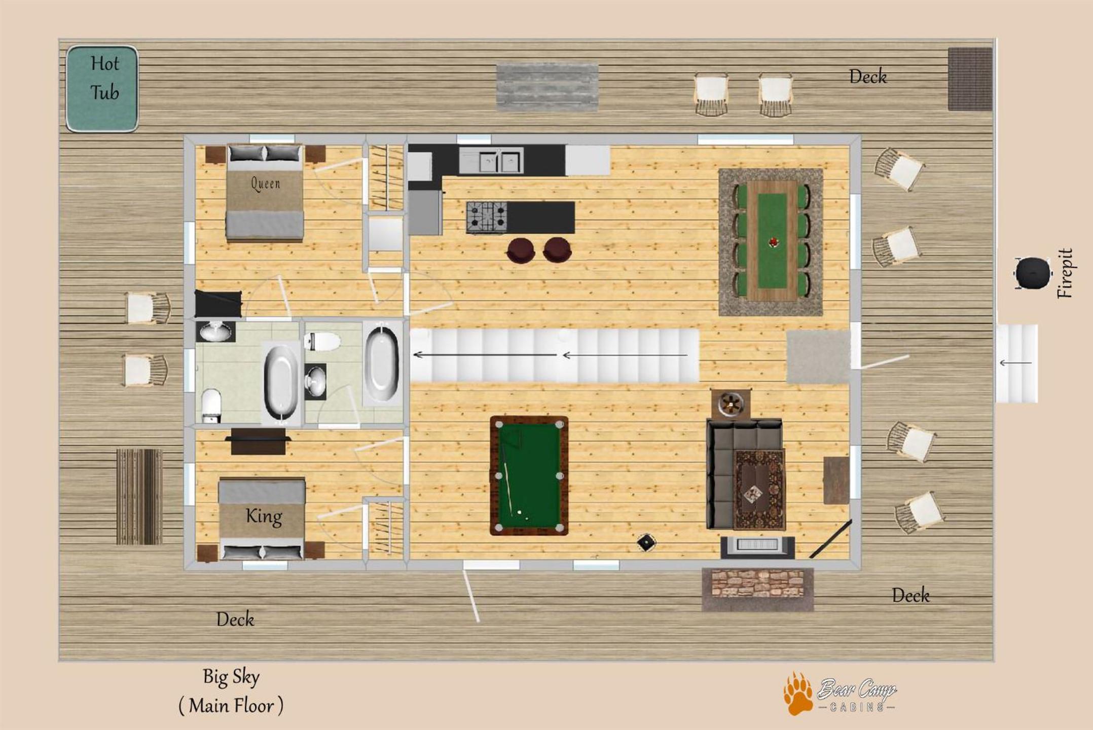 Big Sky, Breathtaking Mtn View, Free Attraction Tickets, Pool Table, Hot Tub, WIFI, Fire Pit!!! view 2