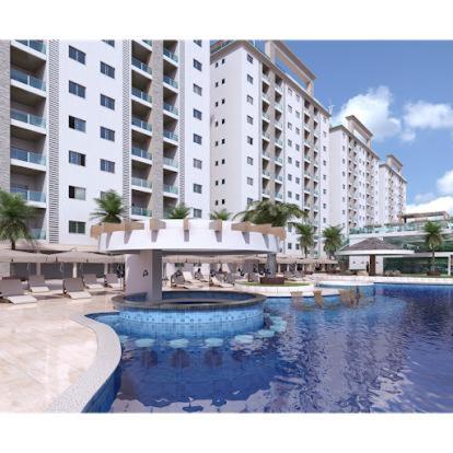 Flat em Resort Park Salinas vista a piscina