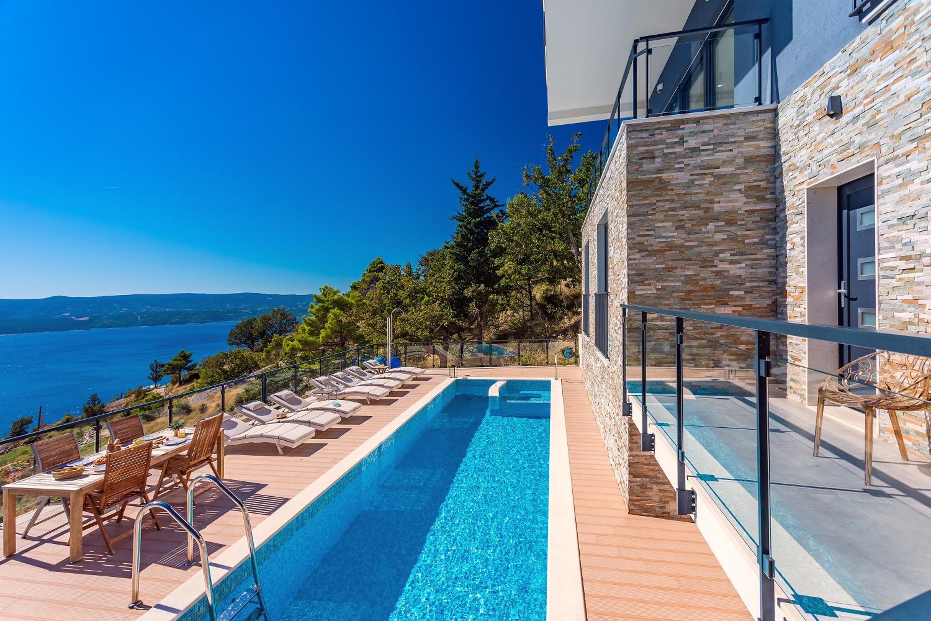 Villa Mia with private pool, Whirlpool, gym, sauna, seaviews view 2