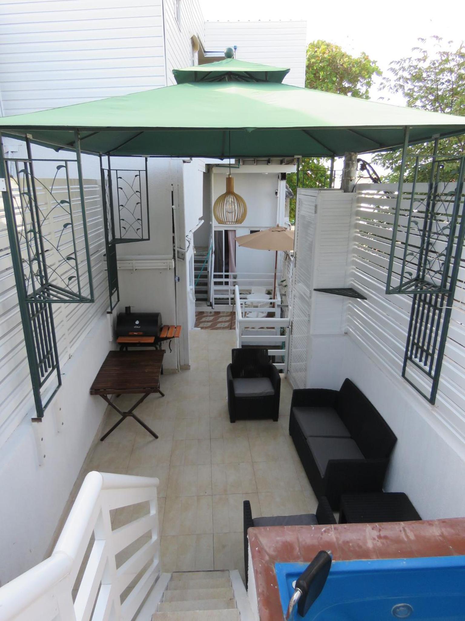 outdoor BBQ area
