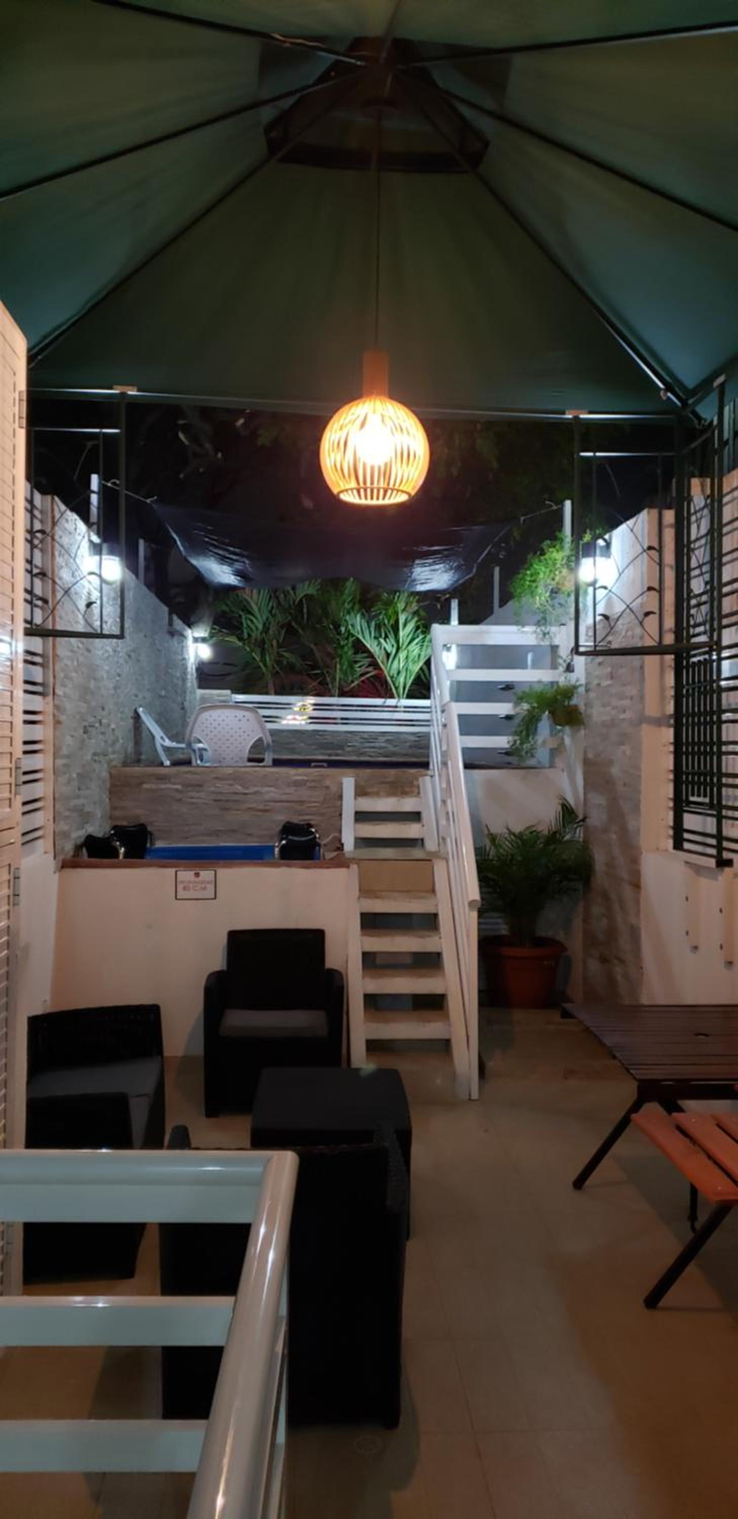 outdoor BBQ area
