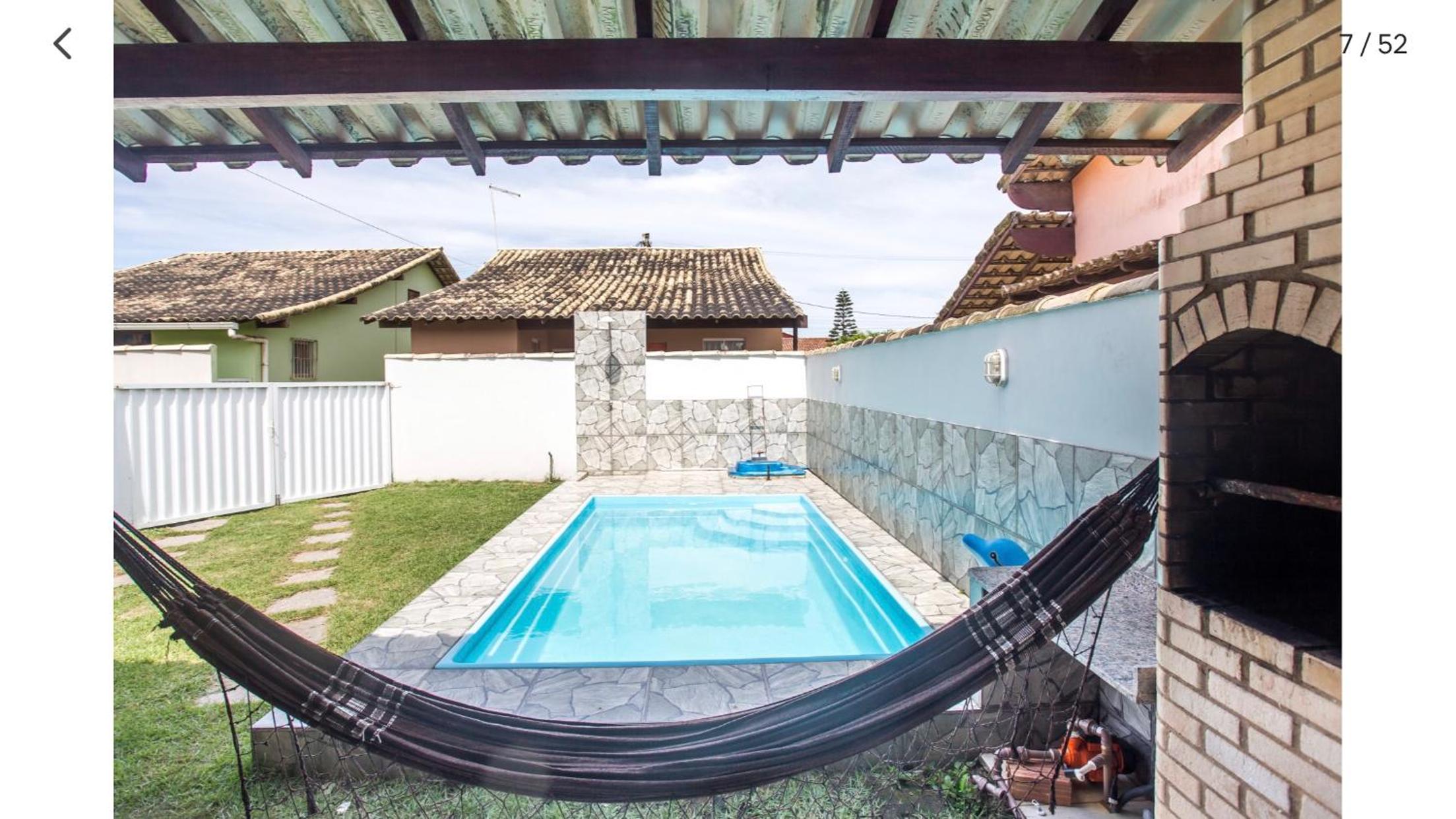 Casa com piscina, wifi e churrasqueira em unamar.