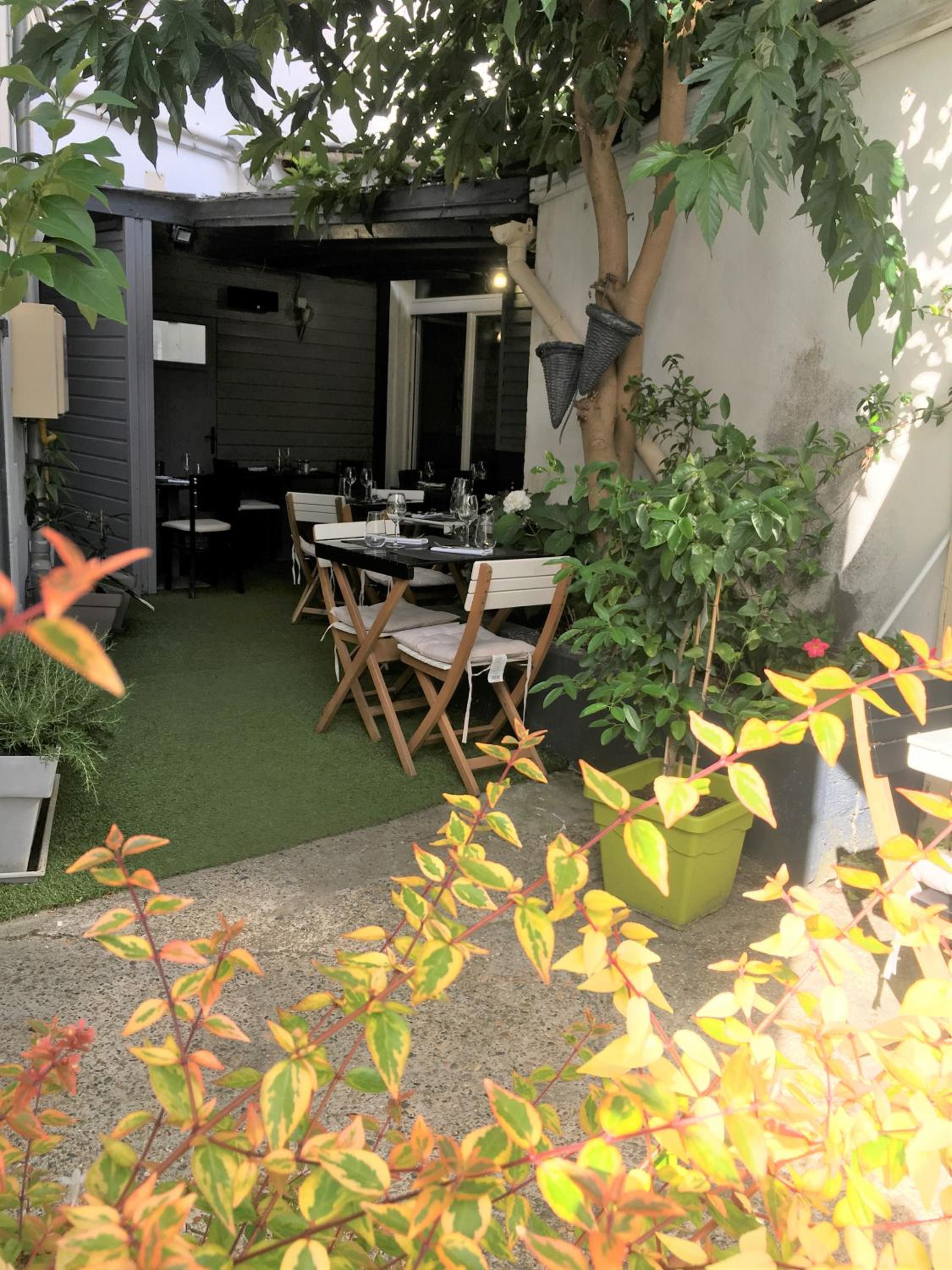 outdoor BBQ area