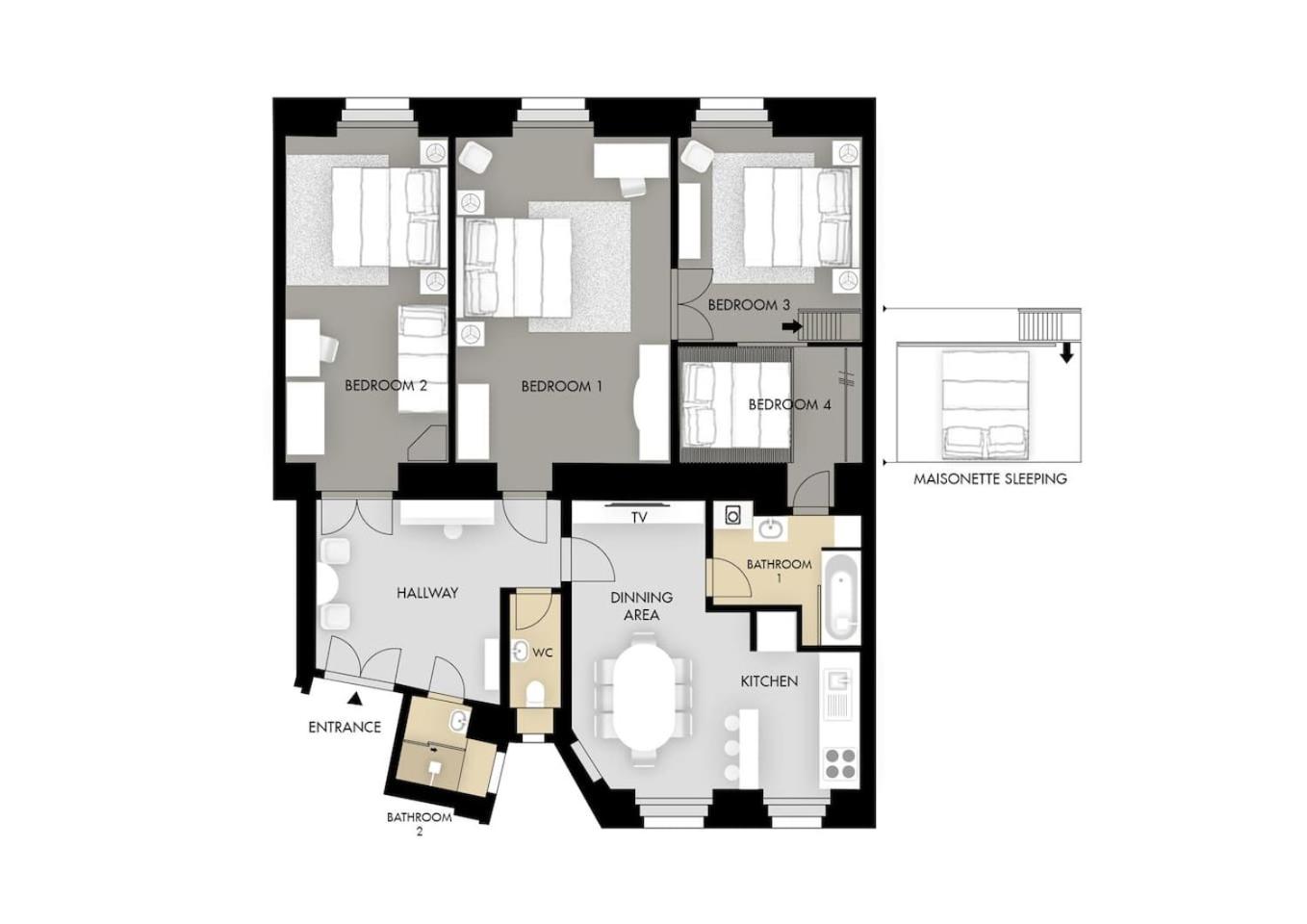 Luxurious Kafka family apt in Old Town