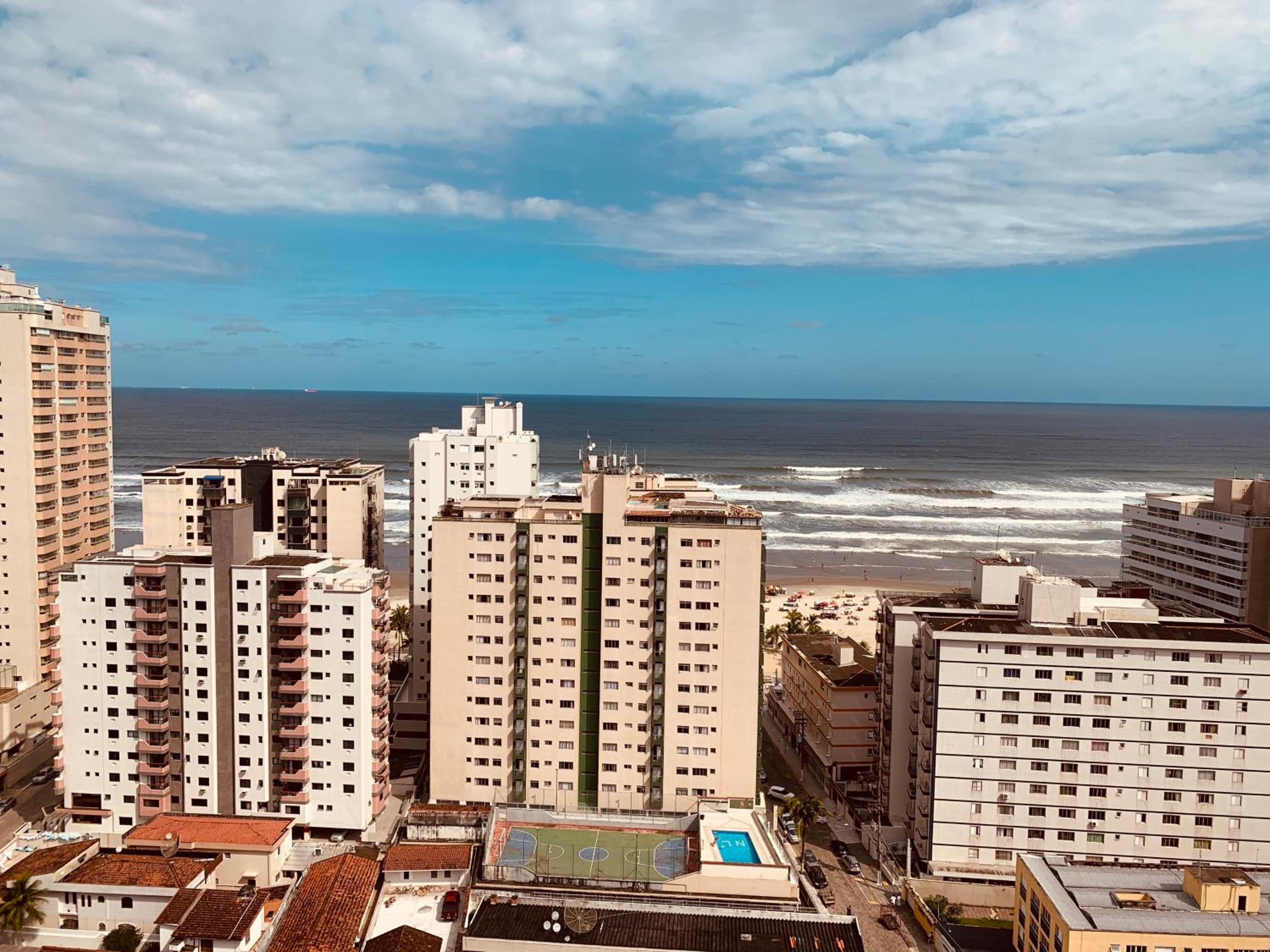 Último andar, varanda gourmet, vista da praia