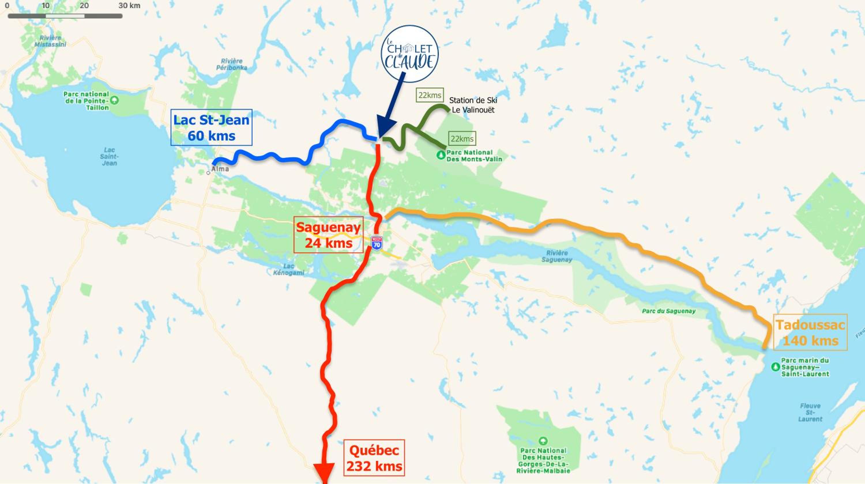 Le Chalet de Claude, au pied des Monts-Valin