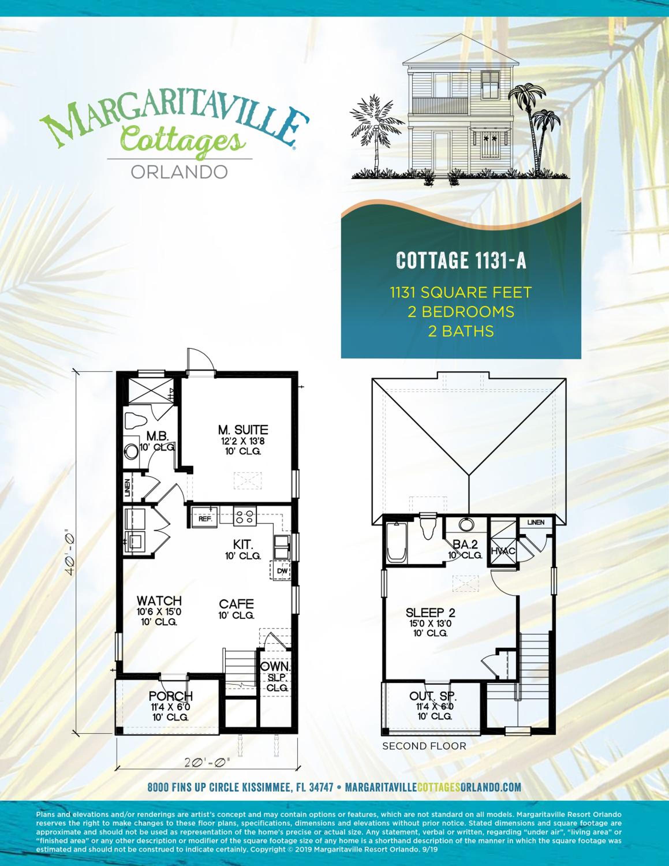 The Tiki Room - Beautiful Two Bedroom Cottage Near Disney With Margaritaville Resort & Island H20 Waterpark Access - 2954Sr