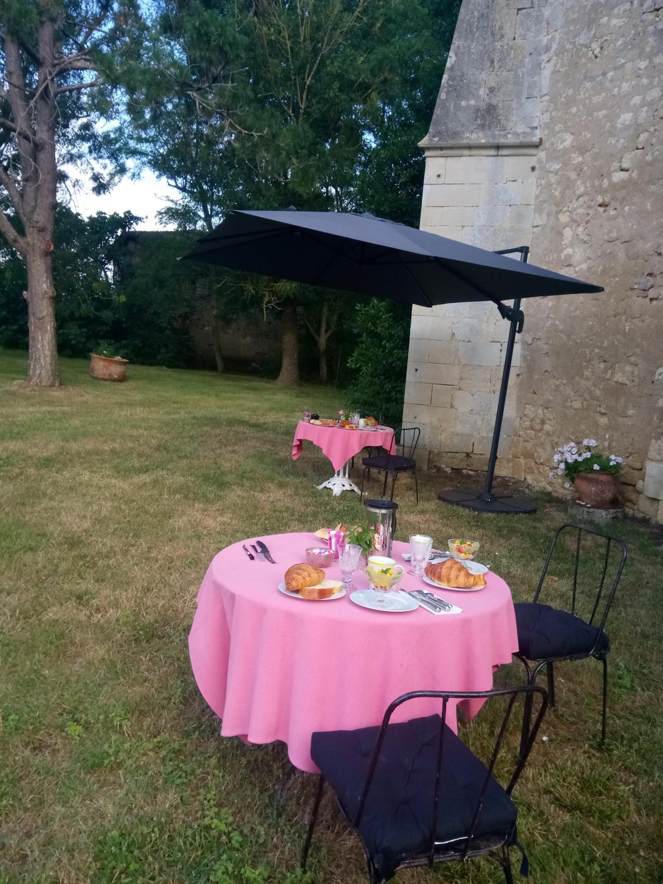 outdoor BBQ area