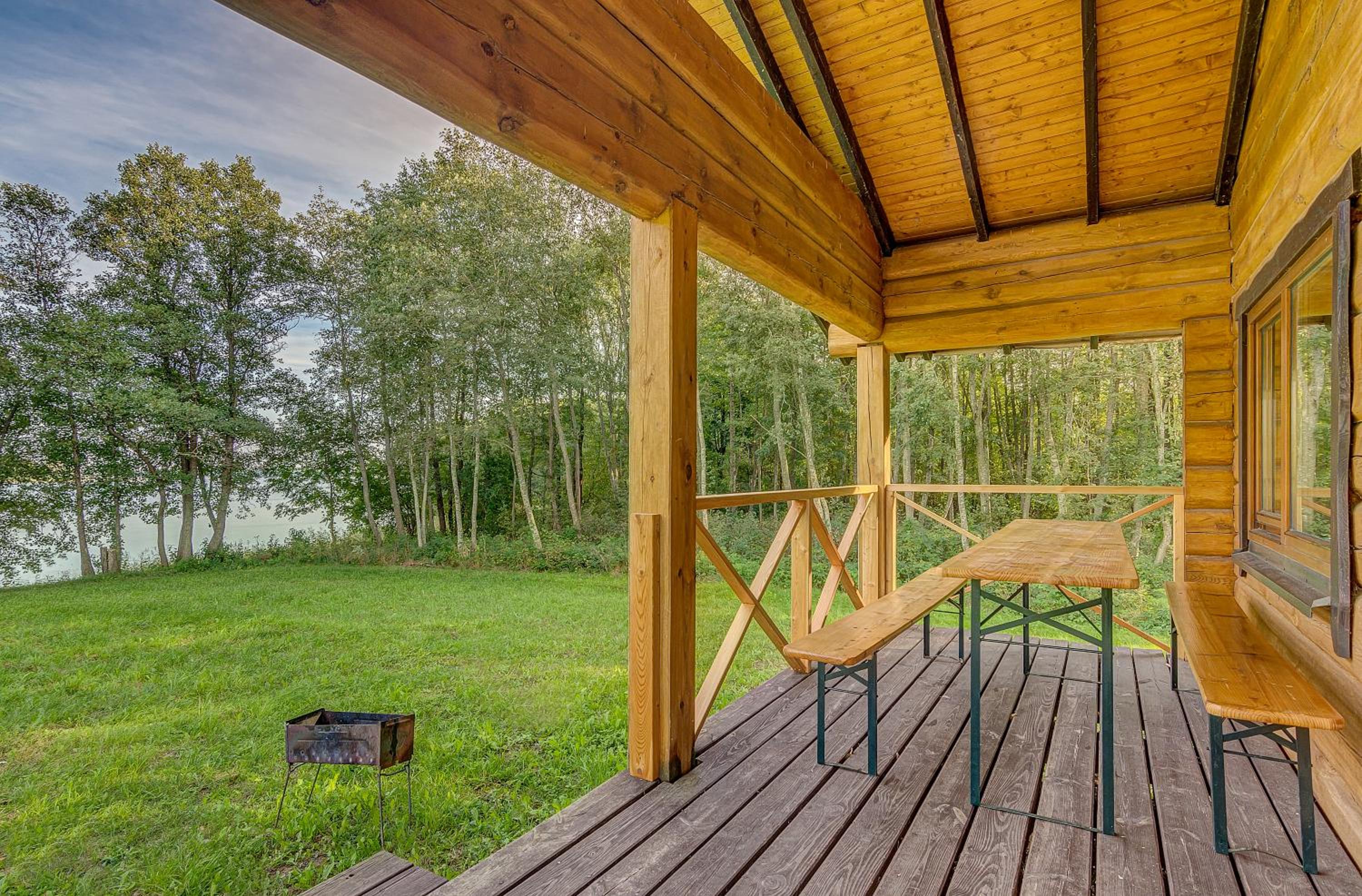 Sauna with the Private Lake Access view 2