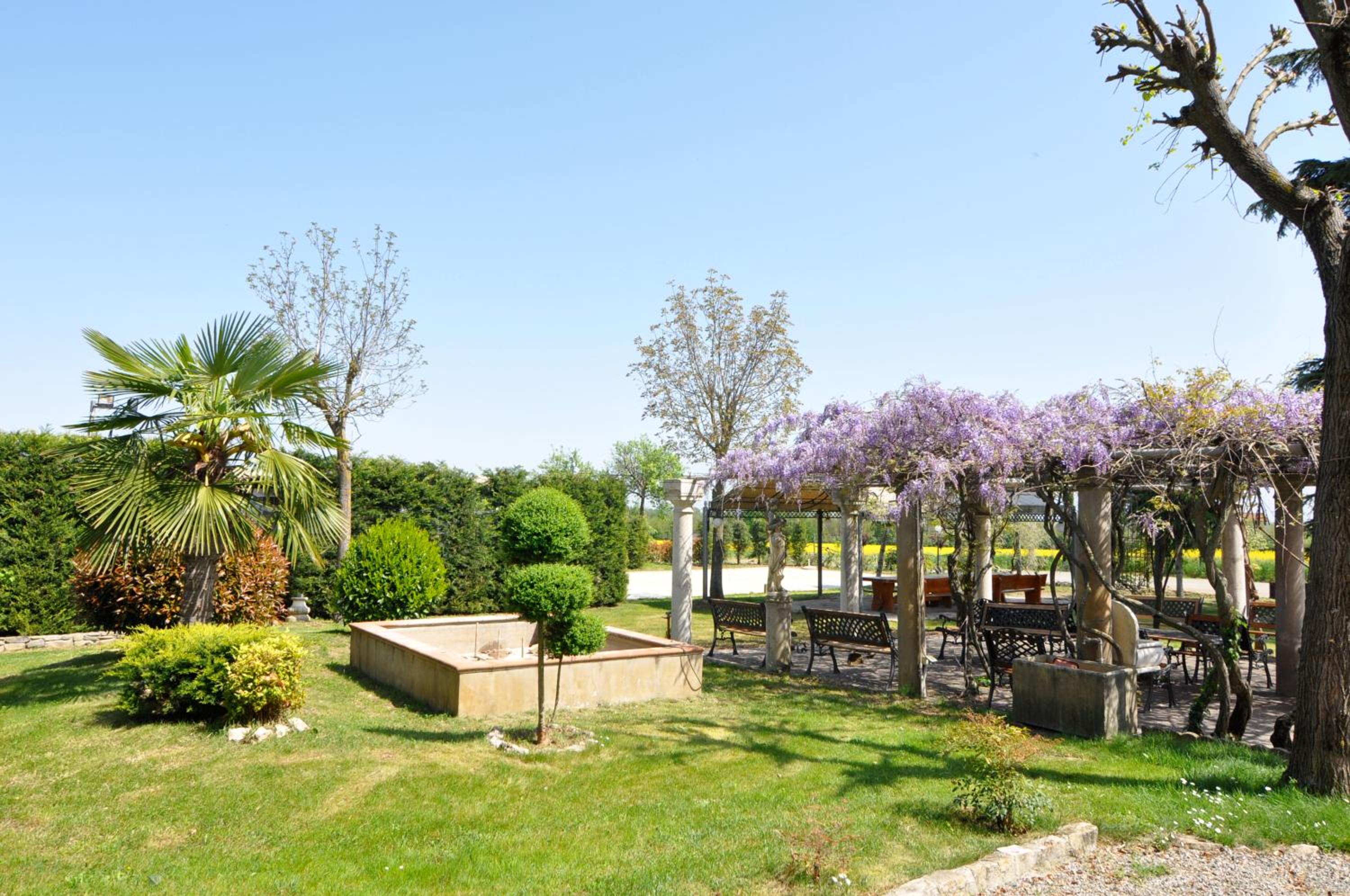 outdoor BBQ area