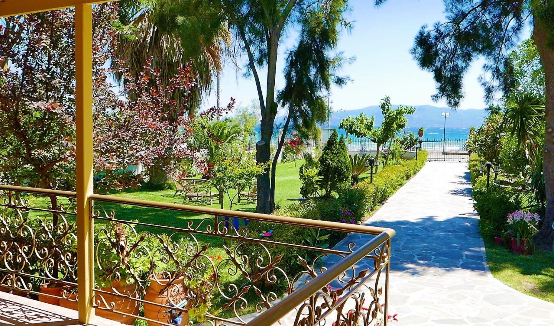 Amarynthos Beachfront Vacation House with garden