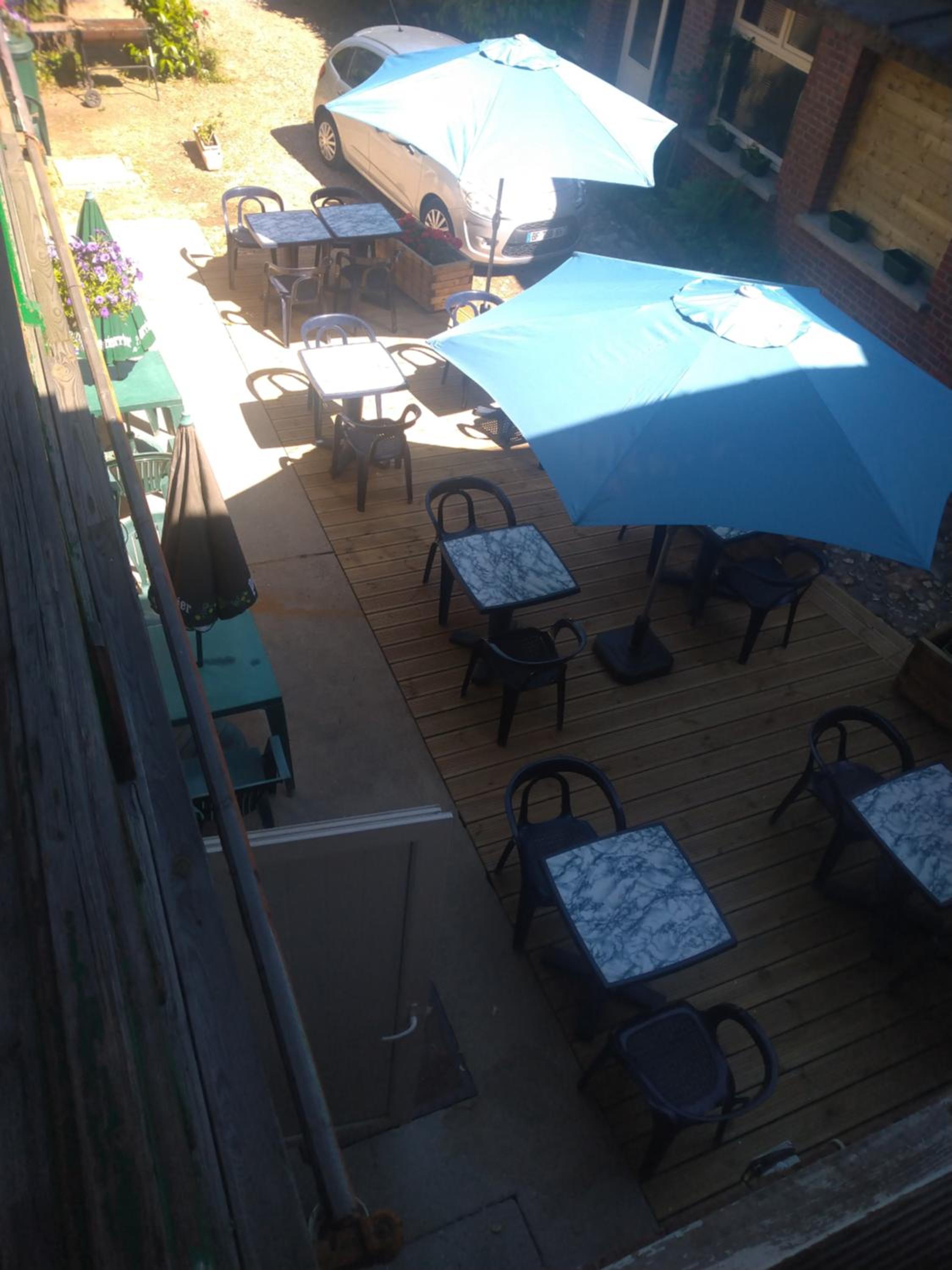 outdoor BBQ area