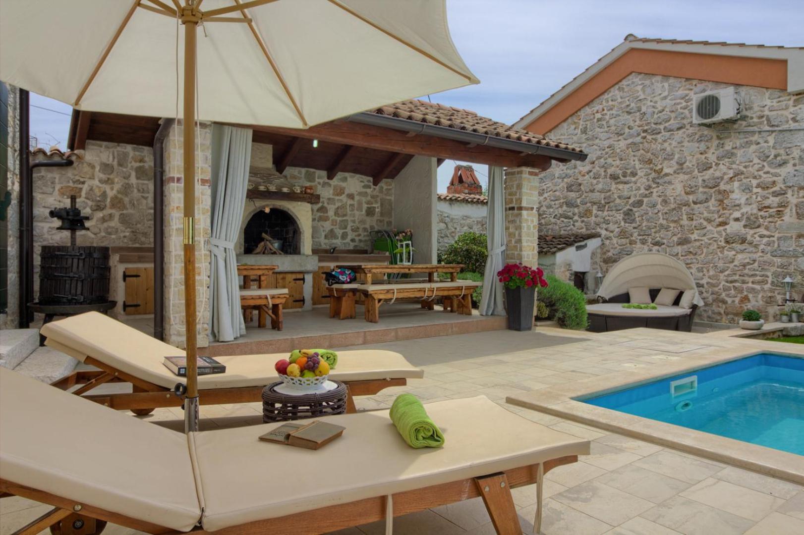 Stone villa Parentium with private pool in Porec view 3